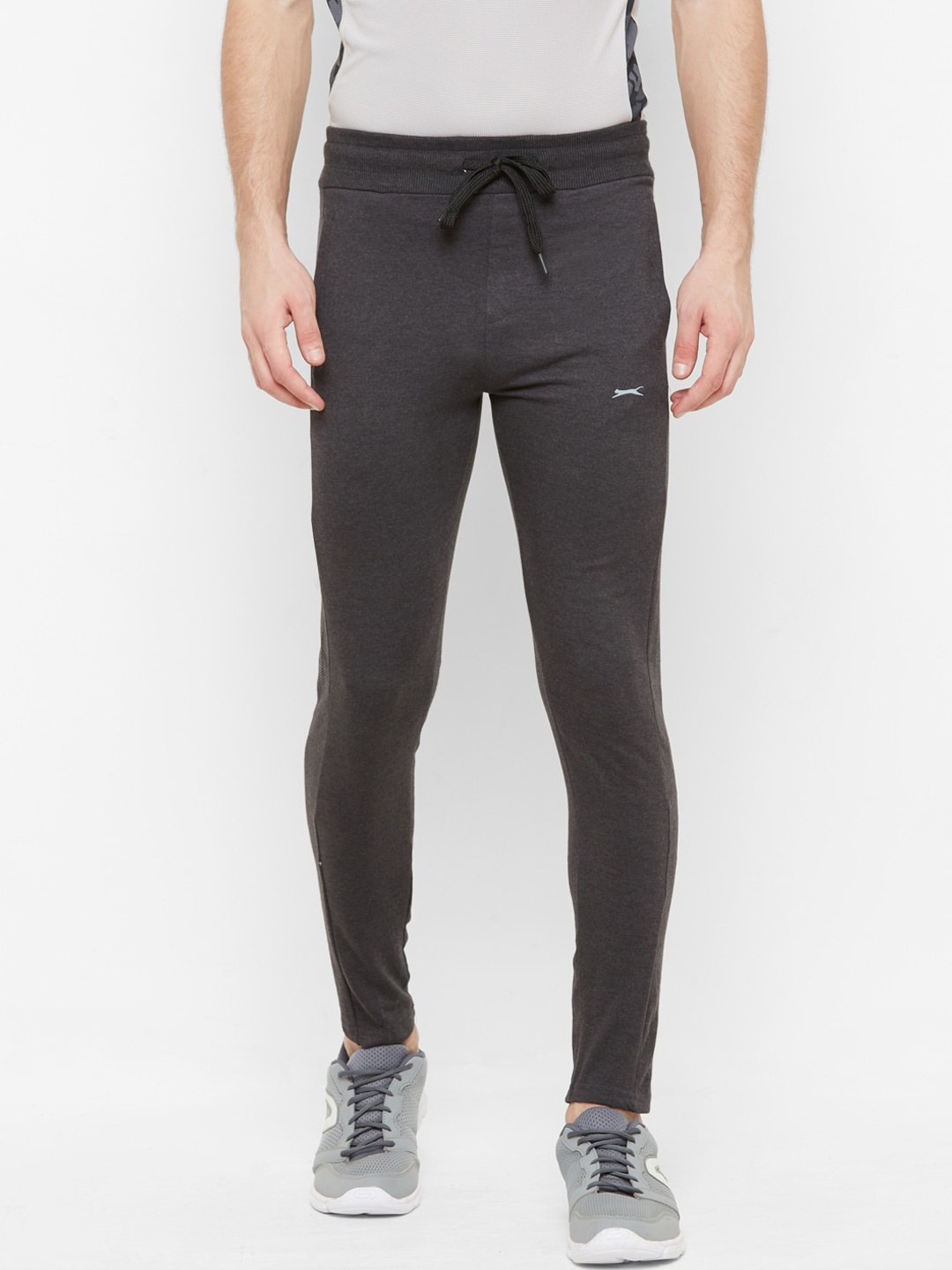 

Black Panther Men Charcoal Grey Solid Slim-Fit Cotton Track Pants