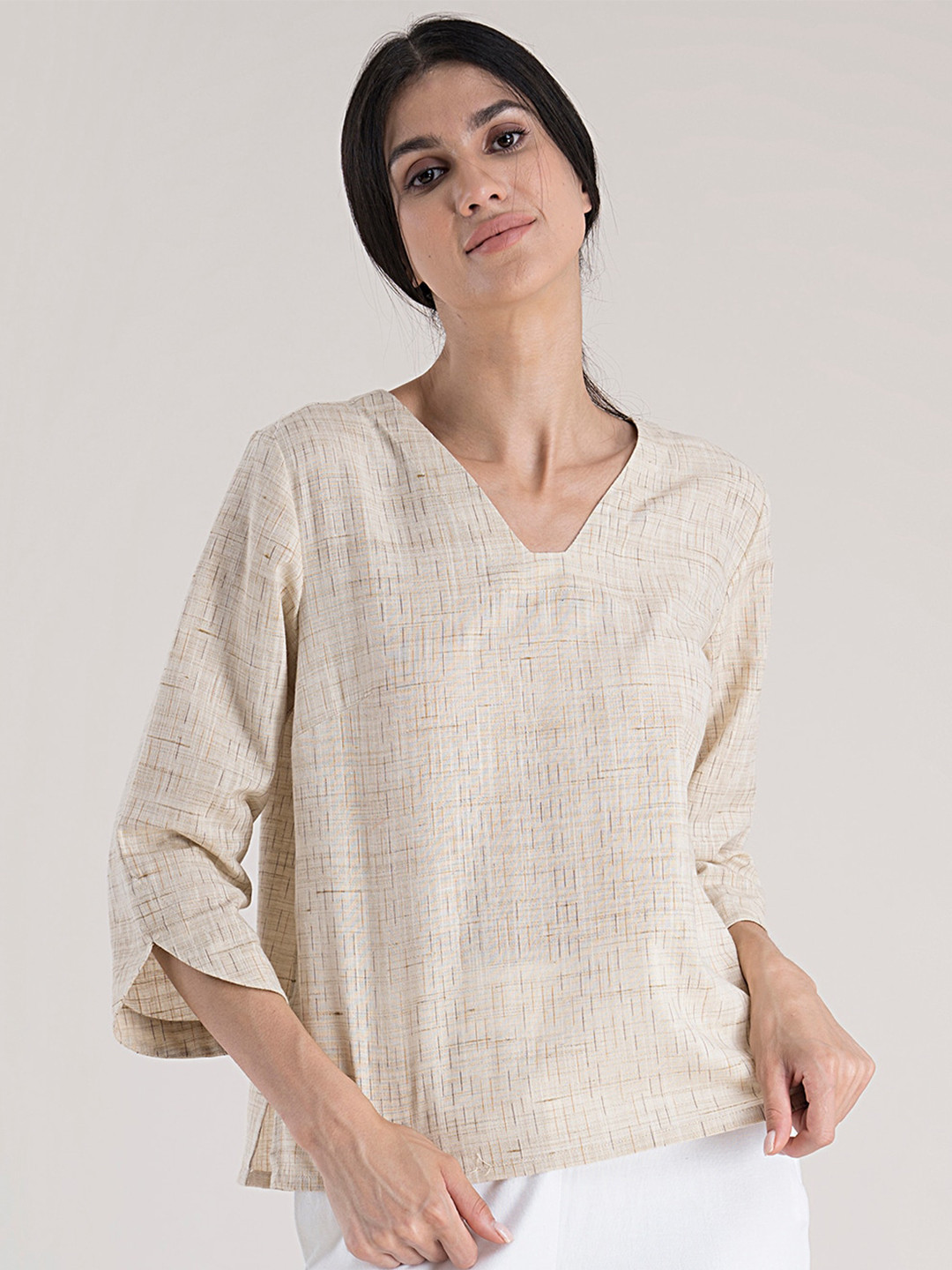 

FableStreet Women Beige Regular Top