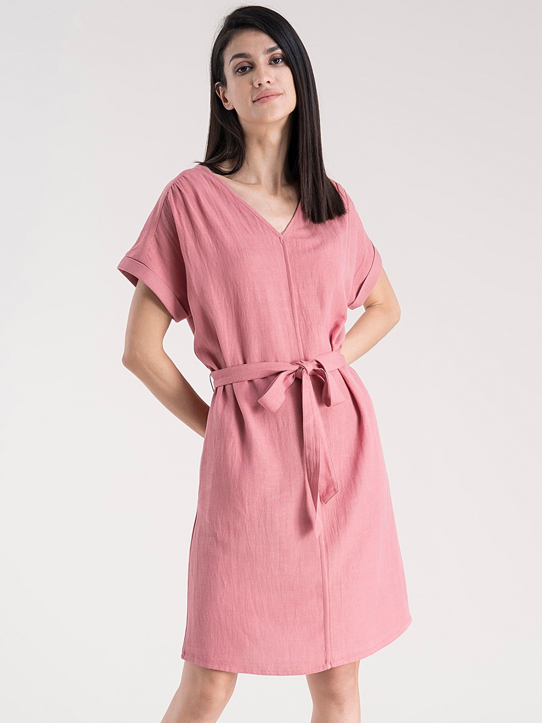 

FableStreet Pink A-Line Dress