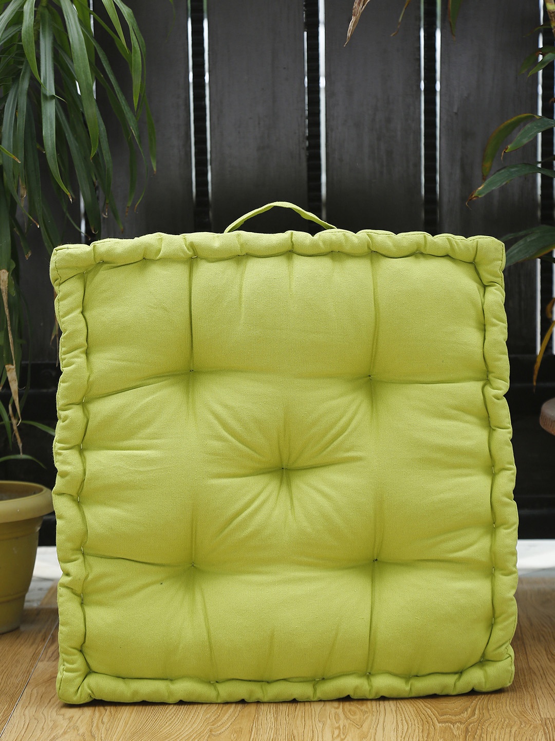 

BLANC9 Green Solid Square Floor Cushion