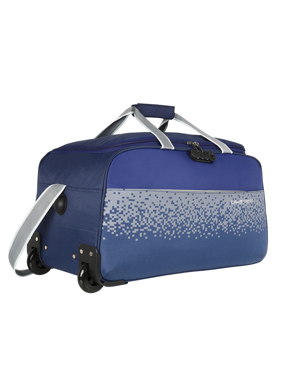 

LAVIE SPORT Cabin Size 56 Liter Pixel Wheel Duffle Bag, Blue