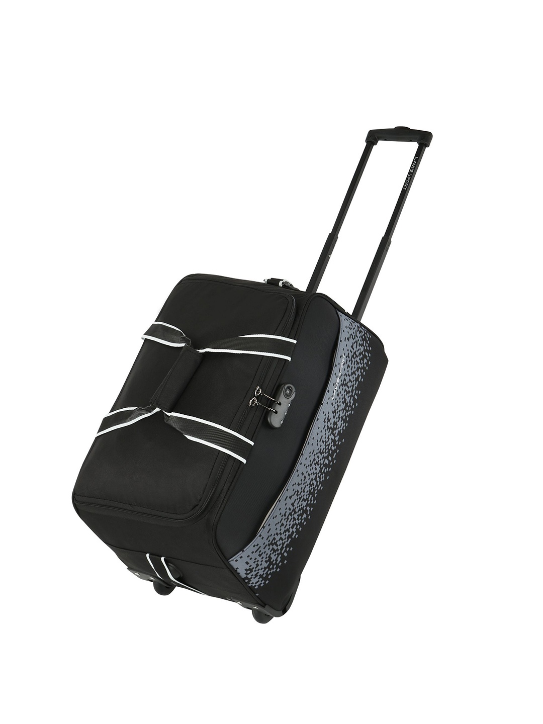 

LAVIE SPORT Unisex Cabin Size 56 Liter Pixel Wheel Duffle Bag, Black