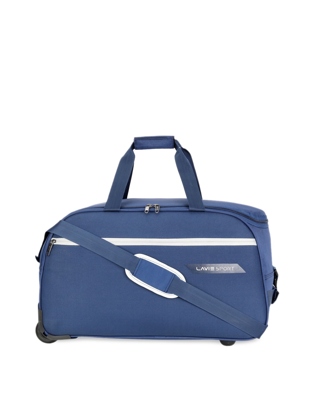 

LAVIE SPORT Unisex Lino Wheels Medium Duffel Trolley Bag 57cm, Navy blue