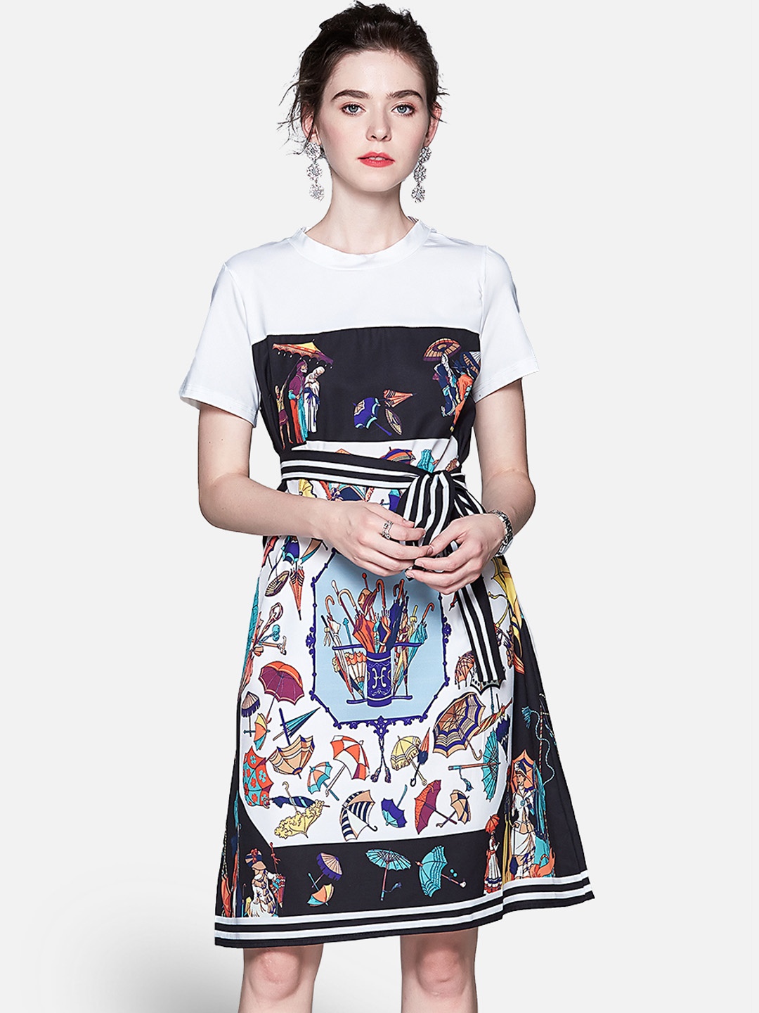 

JC Collection White Floral Dress