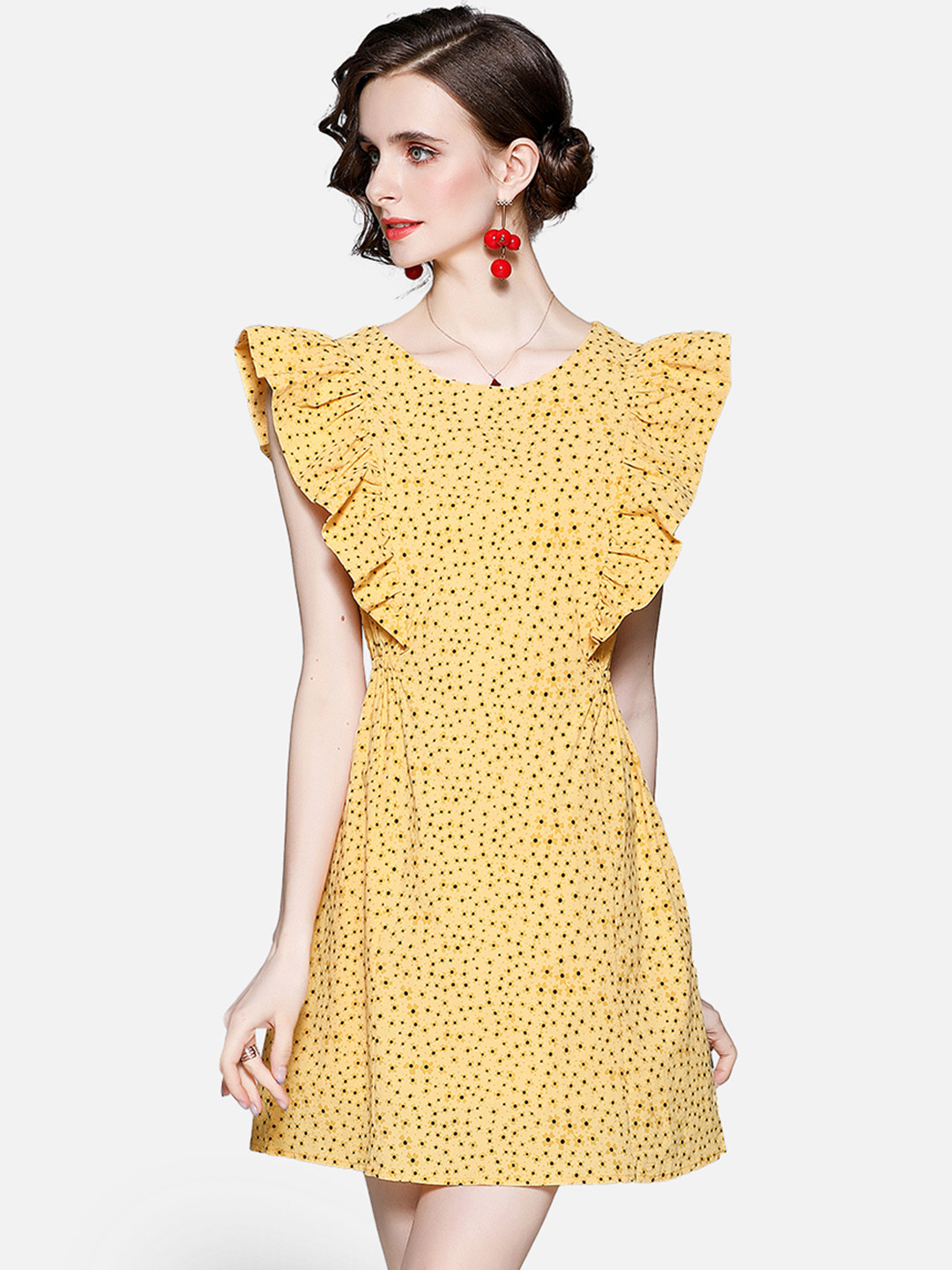 

JC Collection Yellow & Black Dress