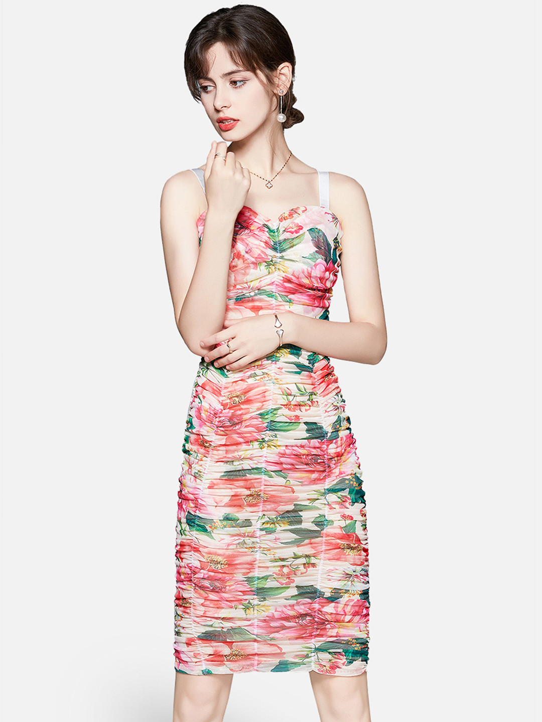 

JC Collection Multicoloured Floral Bodycon Dress, Multi