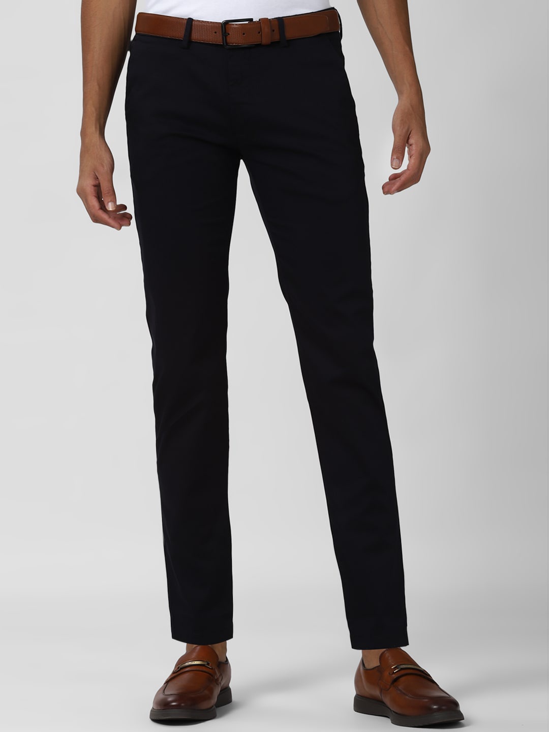 

Peter England Casuals Men Black Slim Fit Trousers