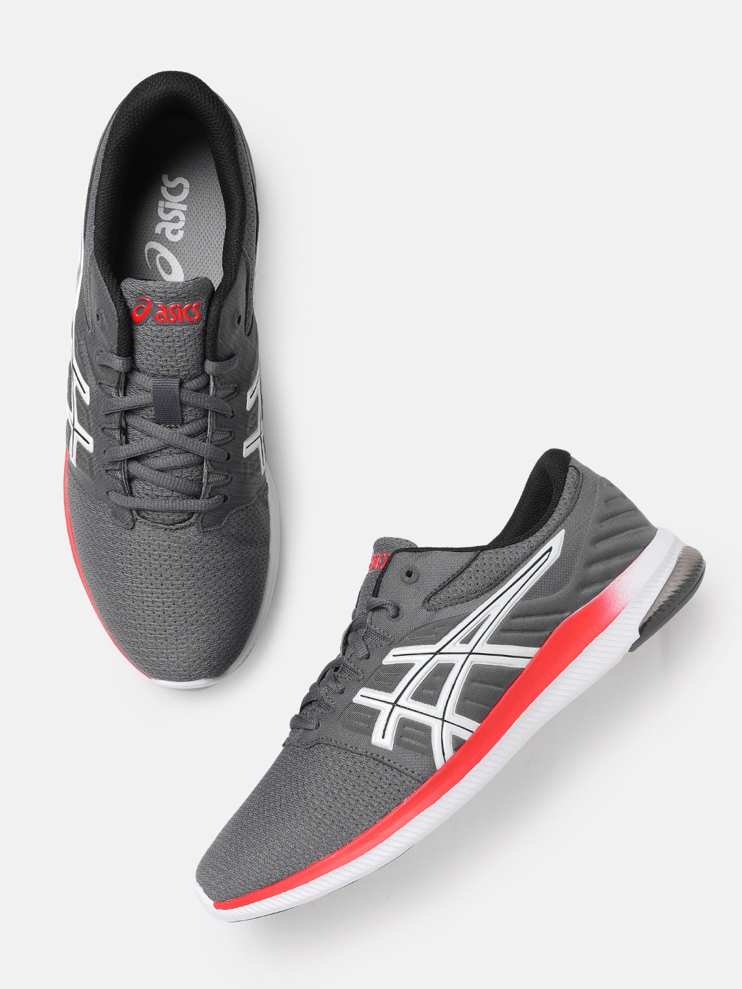 

ASICS Men Grey GEL-MOYA LS Striped Sneakers