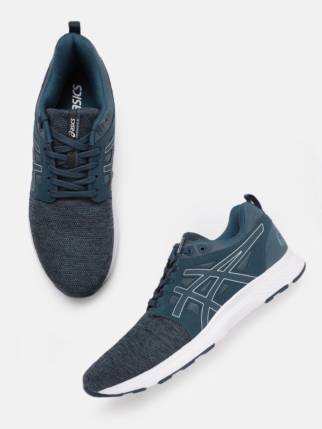 

ASICS Men Teal Blue Woven Design TORRANCE B Sneakers