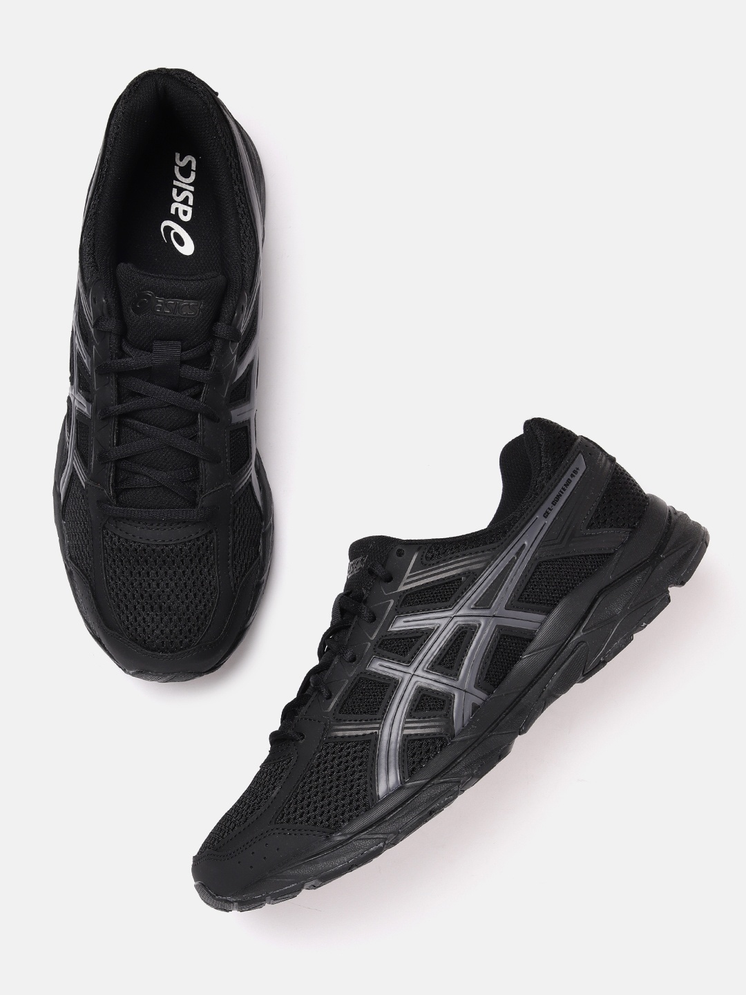 

ASICS Men Woven Design GEL-CONTEND 4B+ Running Shoes, Black