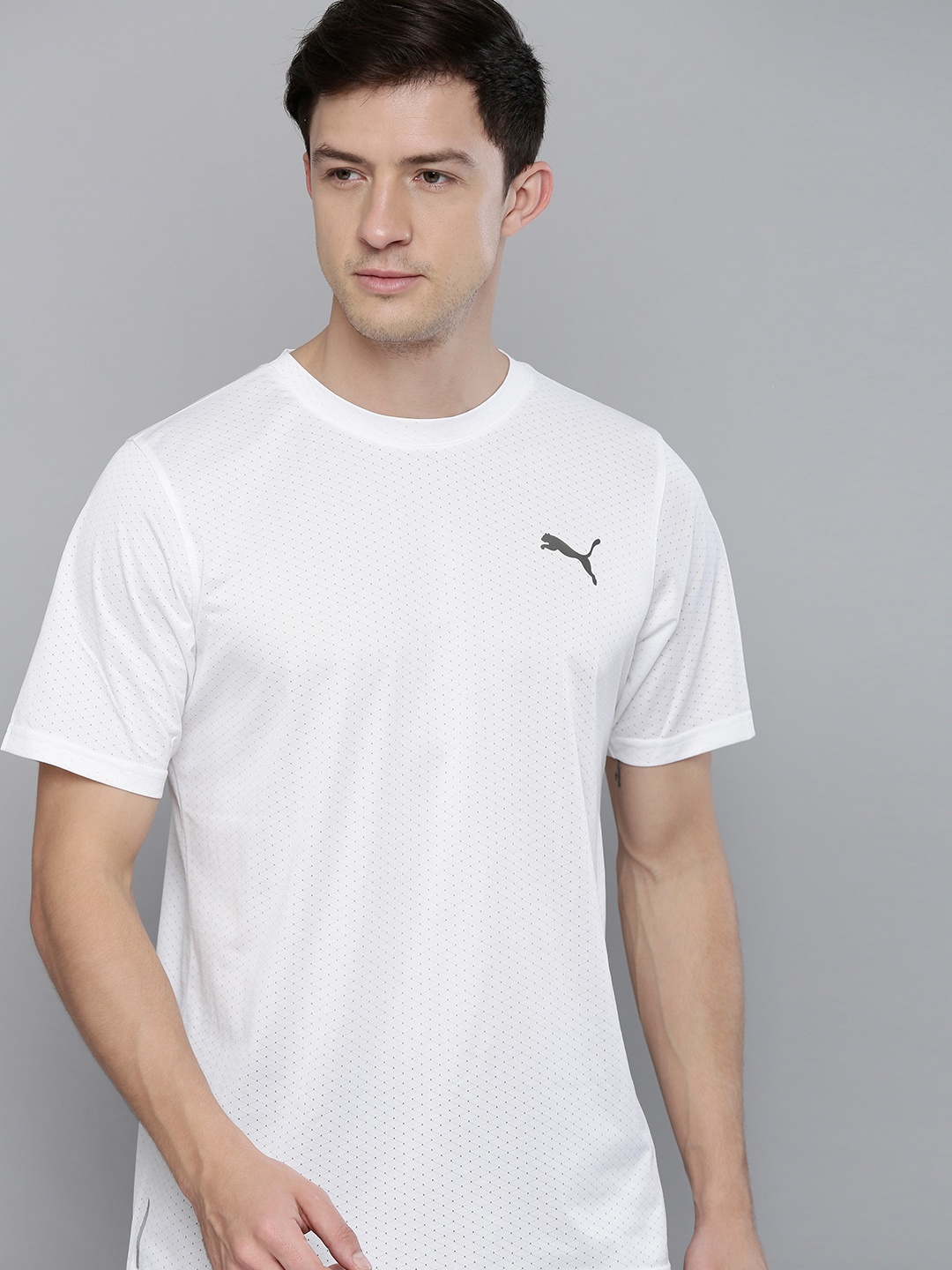 

Puma Men White Self-design DryCell Favourite Blaster Training T-shirt