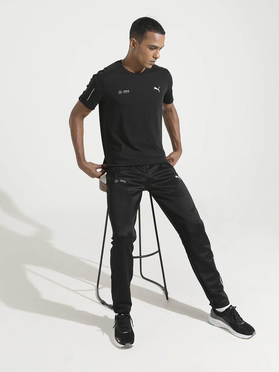 

PUMA Motorsport Men Black Solid Mercedes F1 Pure Cotton T-shirt