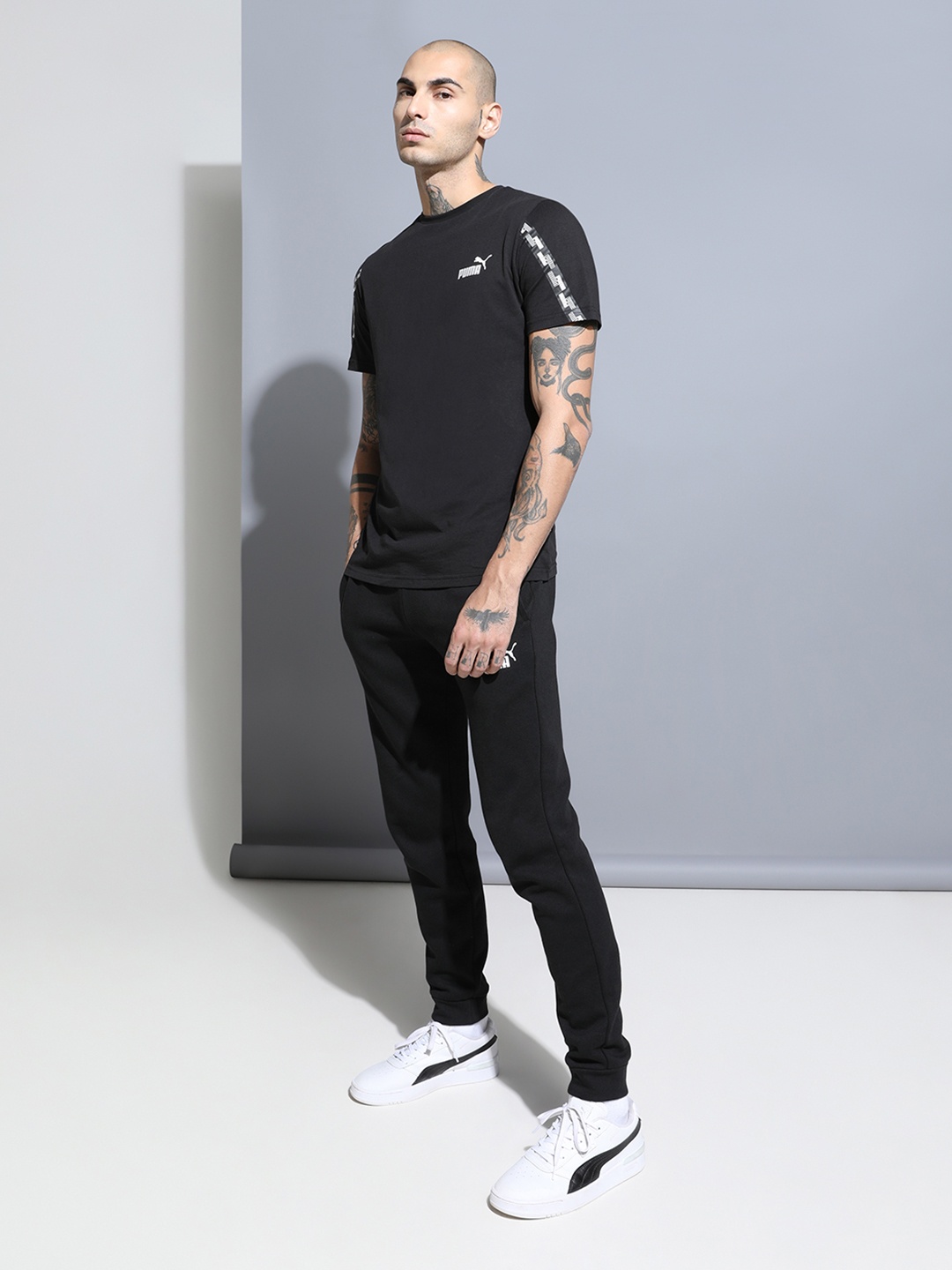 

Puma Men Black Pure Cotton Solid POWER Pure Cotton T-shirt
