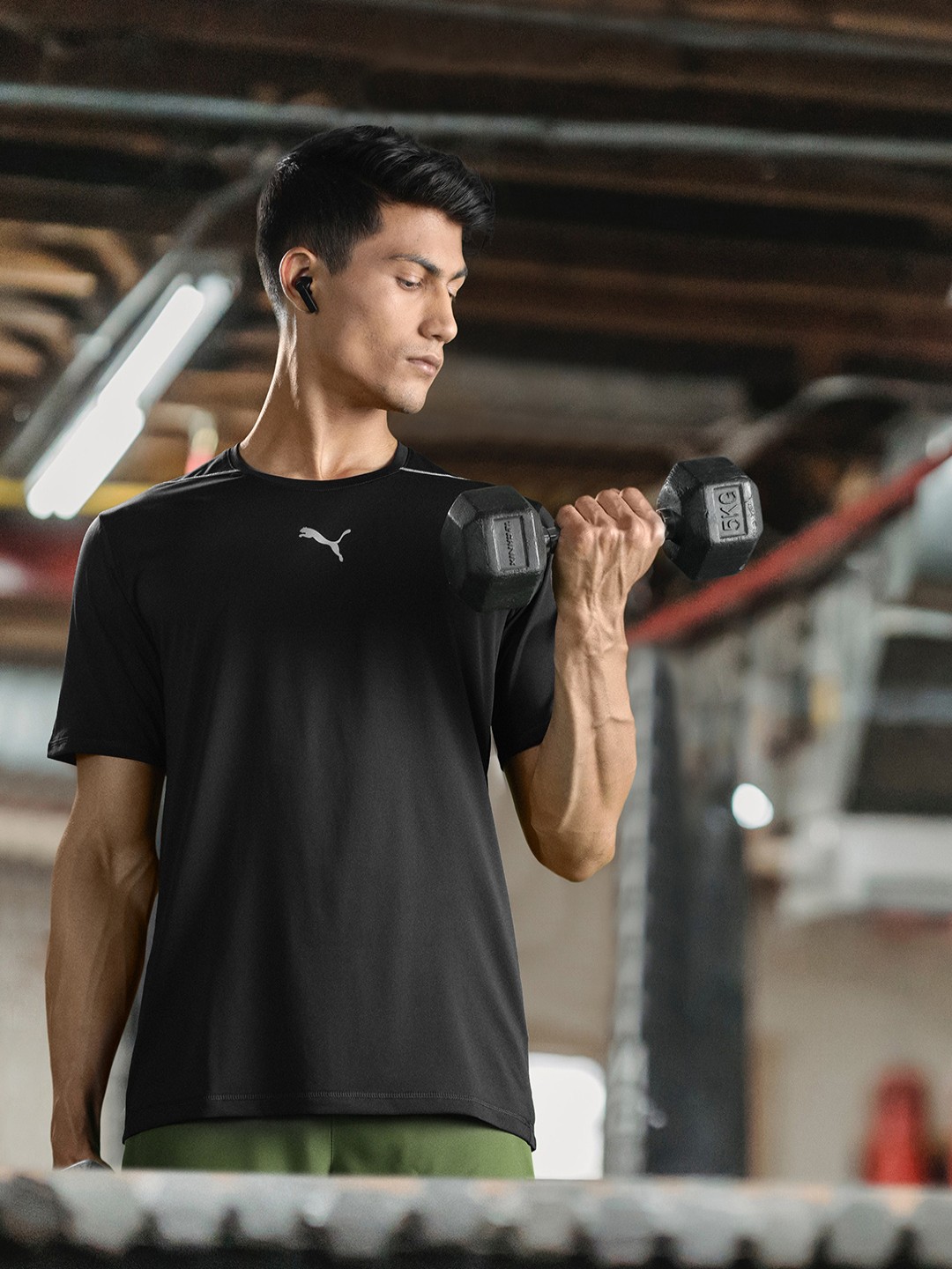 

Puma Men Black Solid RUN COOLadapts dryCELL Running T-shirt