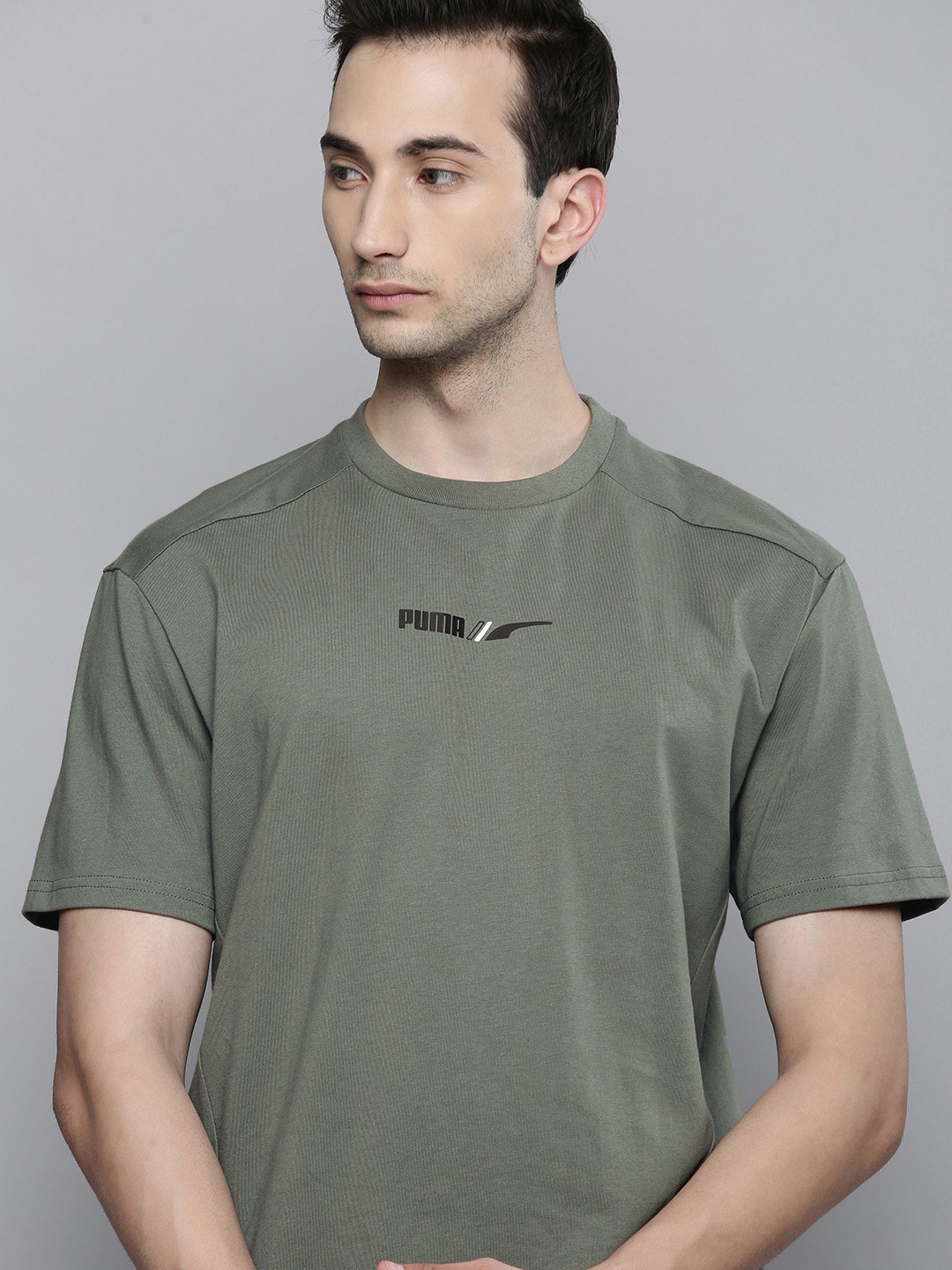 

Puma Men Green Brand Logo Printed RAD/CAL Pure Cotton T-shirt