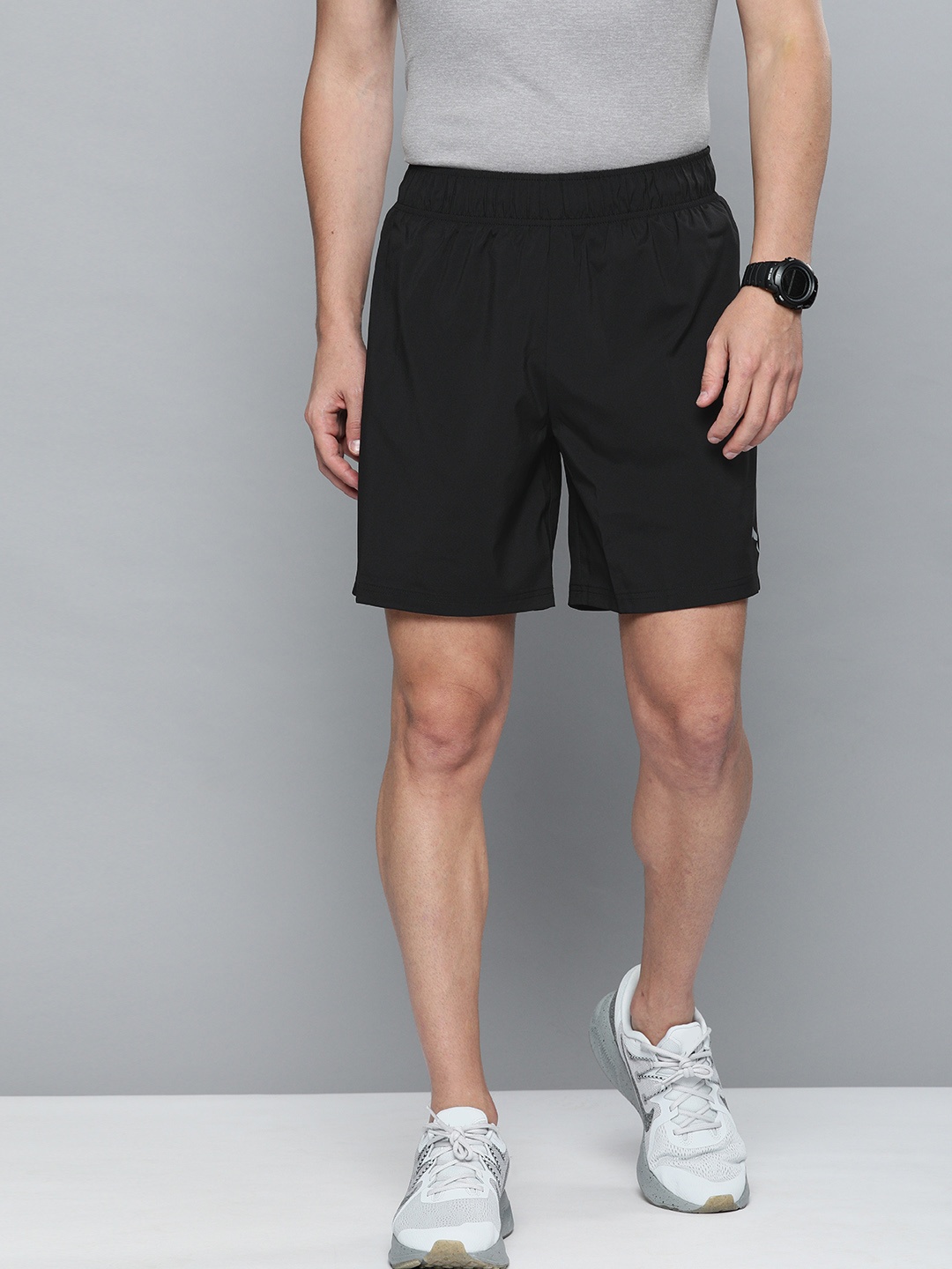 

Puma Men Black Solid Moisture Management 2-in-1 Woven Sports Shorts