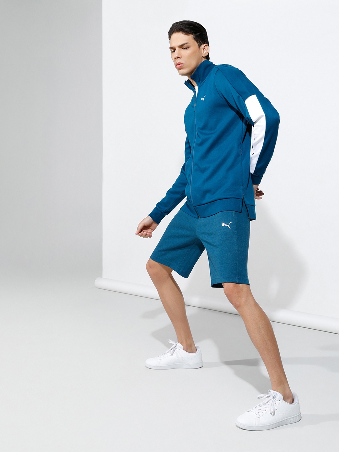 one8 x PUMA Men Blue Solid Sports Shorts