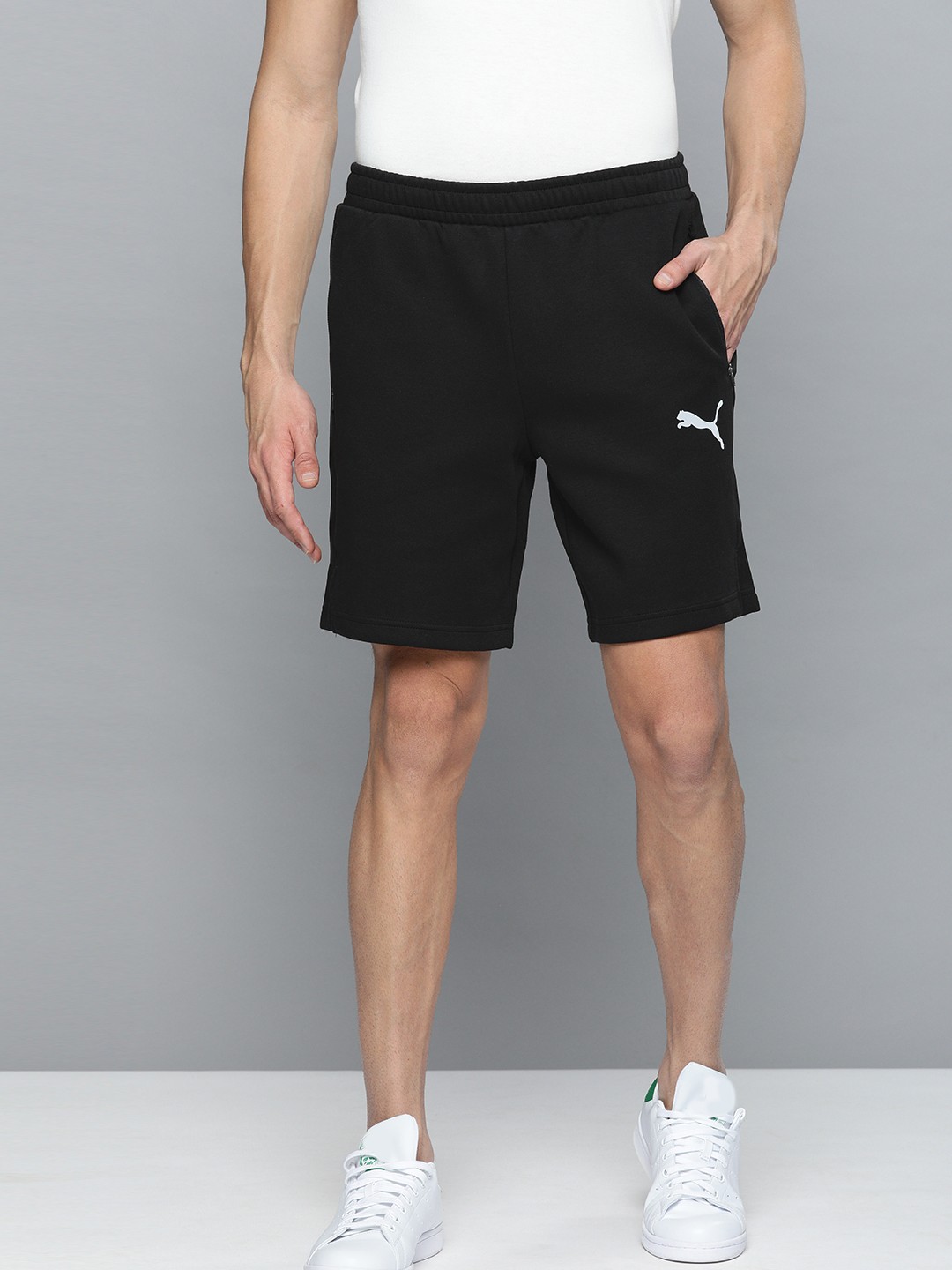 

Puma Men Regular Fit Solid DryCell Evostripe Knitted Sports Shorts, Black