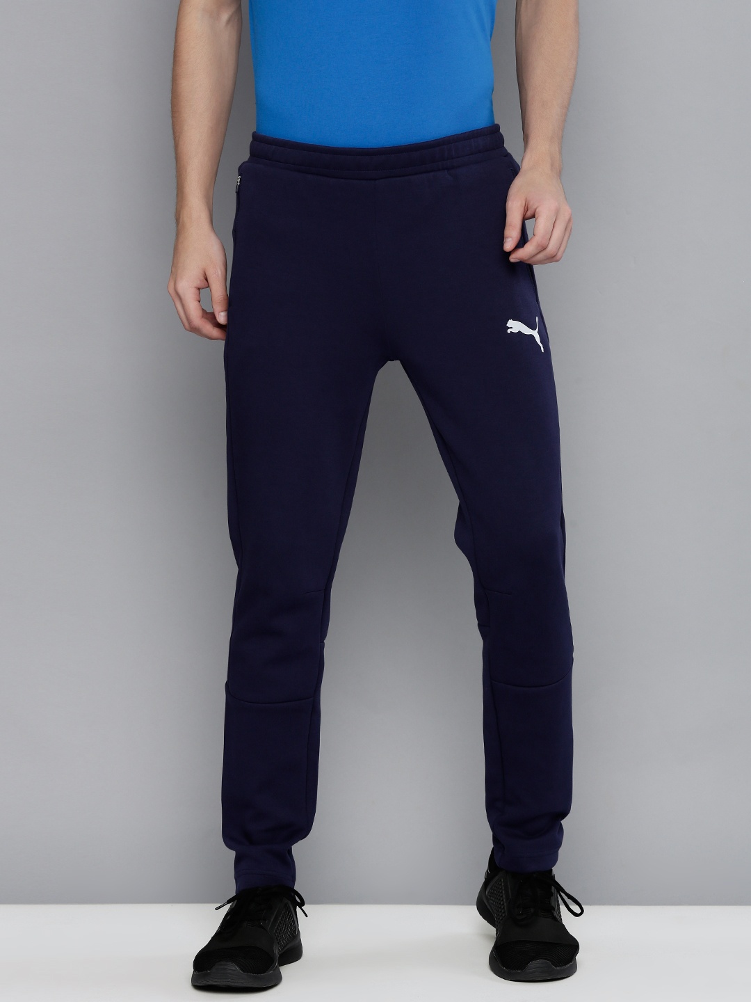 

Puma Men Navy Blue Solid Slim Fit dryCELL EVOSTRIPE Joggers