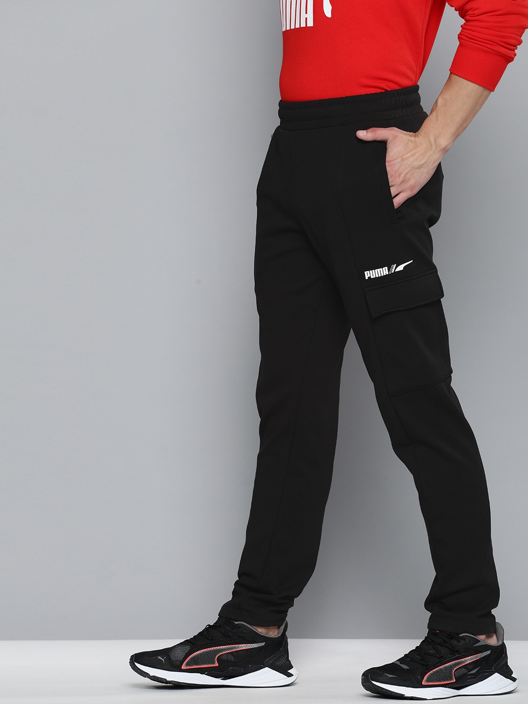 

Puma Men Black Solid RAD CAL Winterized Knitted Track Pants