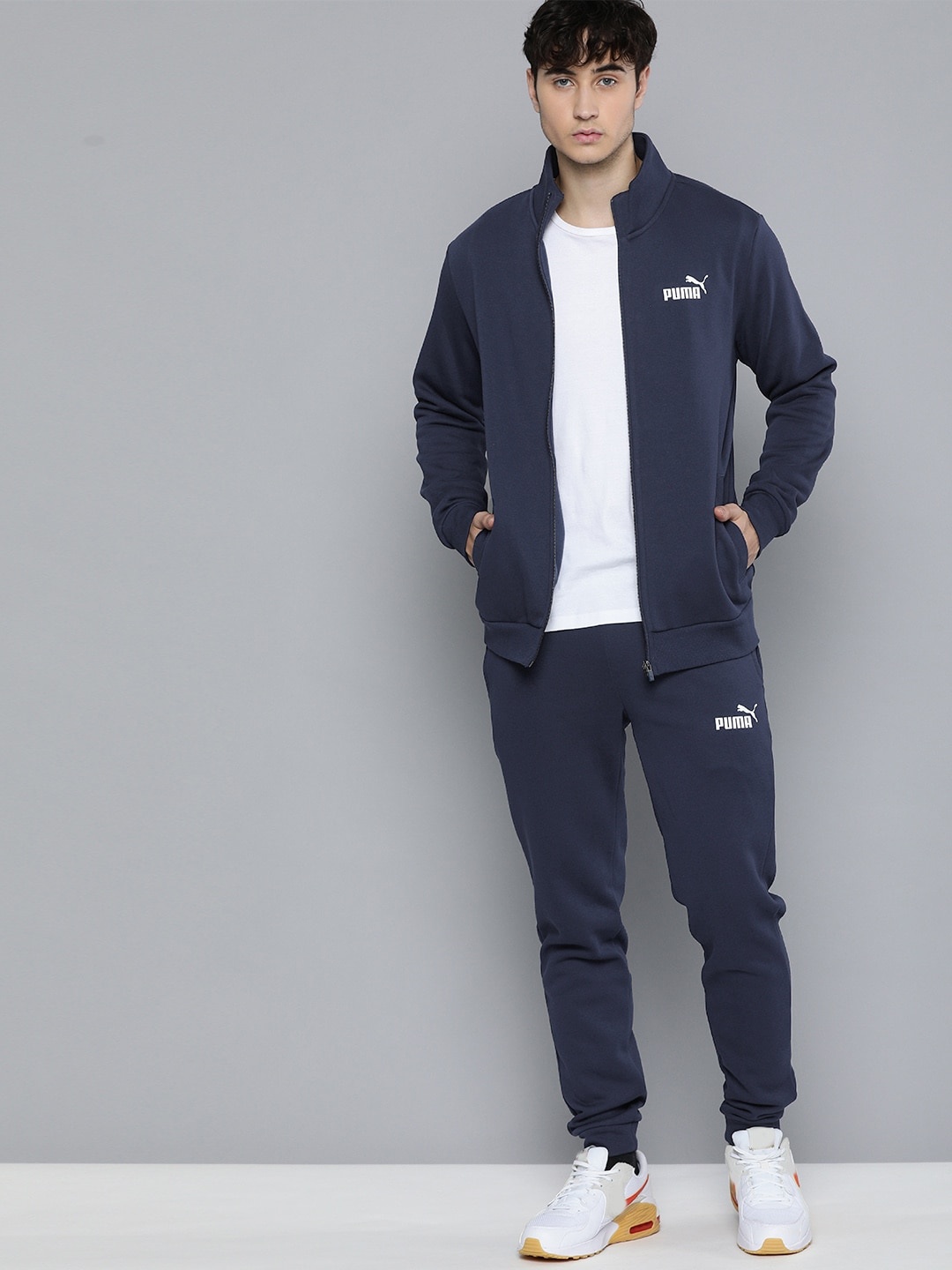 

Puma Men Navy Blue Slim Fit Clean Solid Tracksuit