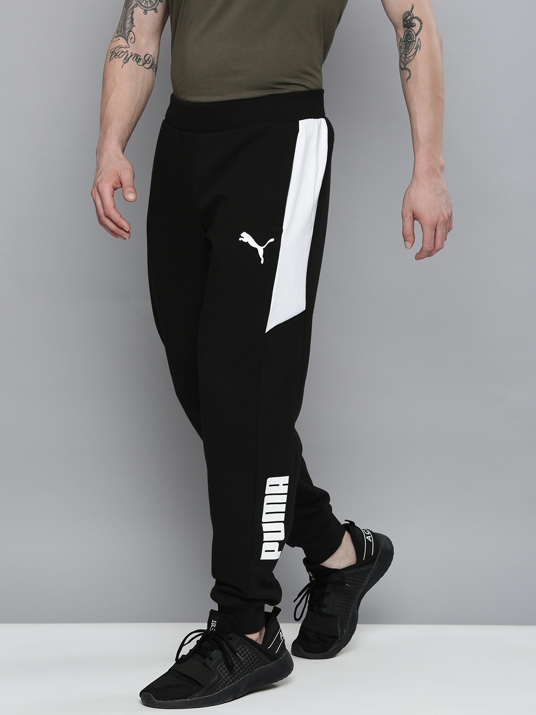 

Puma Men Regular Fit Printed DryCELL POWER Track Pants, Black