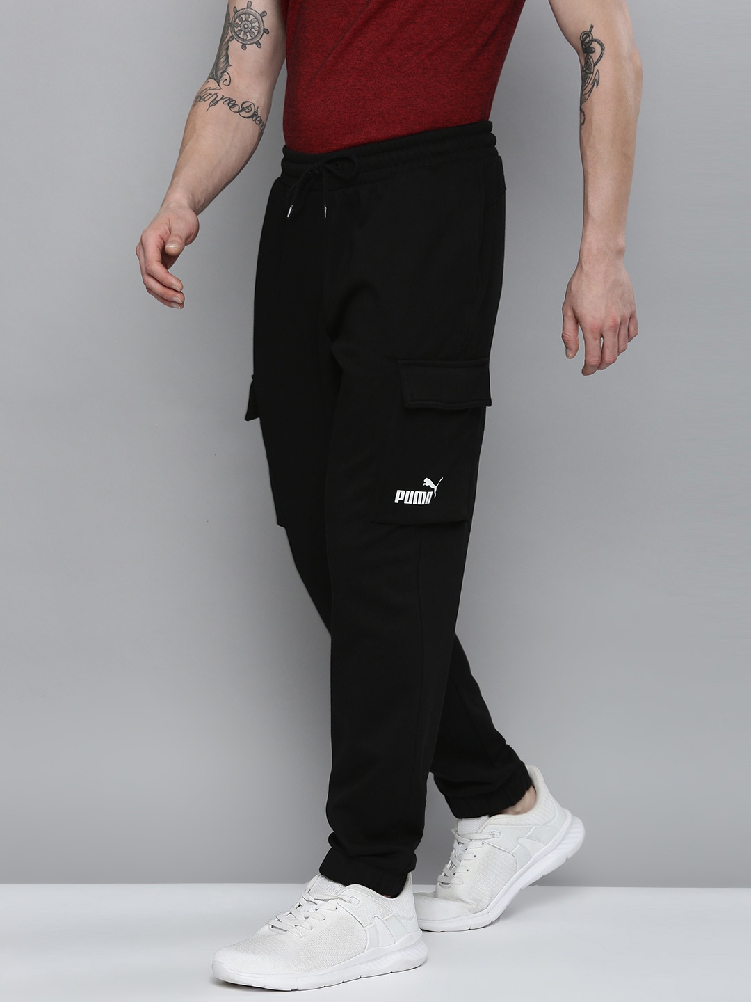 

Puma Men Black Regular Fit POWER Cargo Joggers