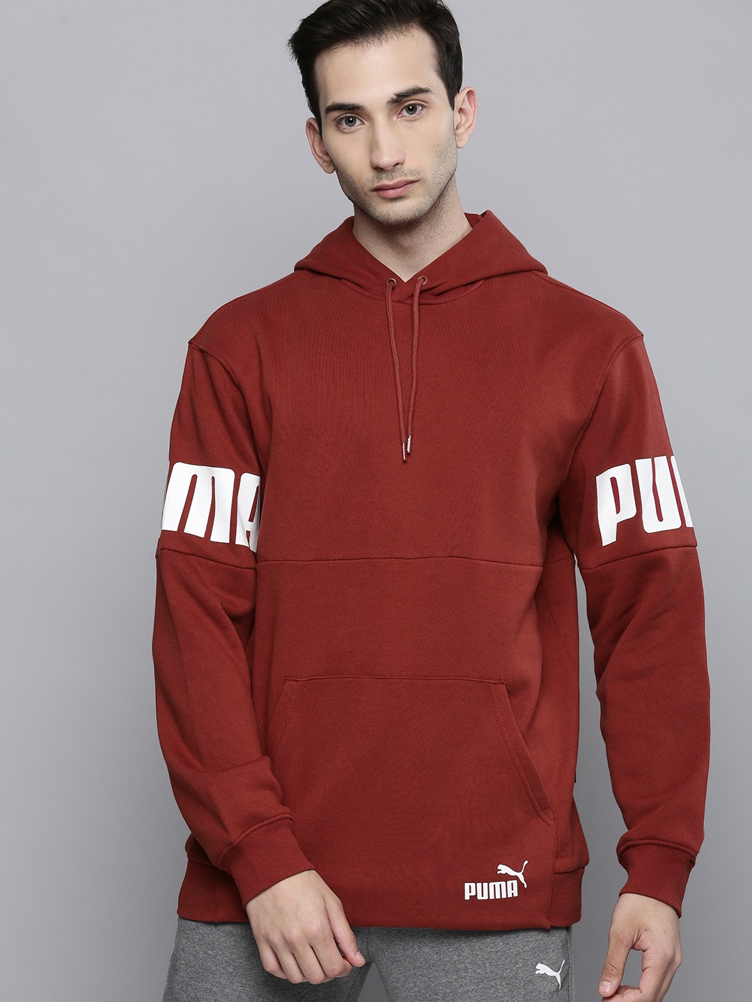 

Puma Men Red POWER Printed Loose Hooded Sweatshirt