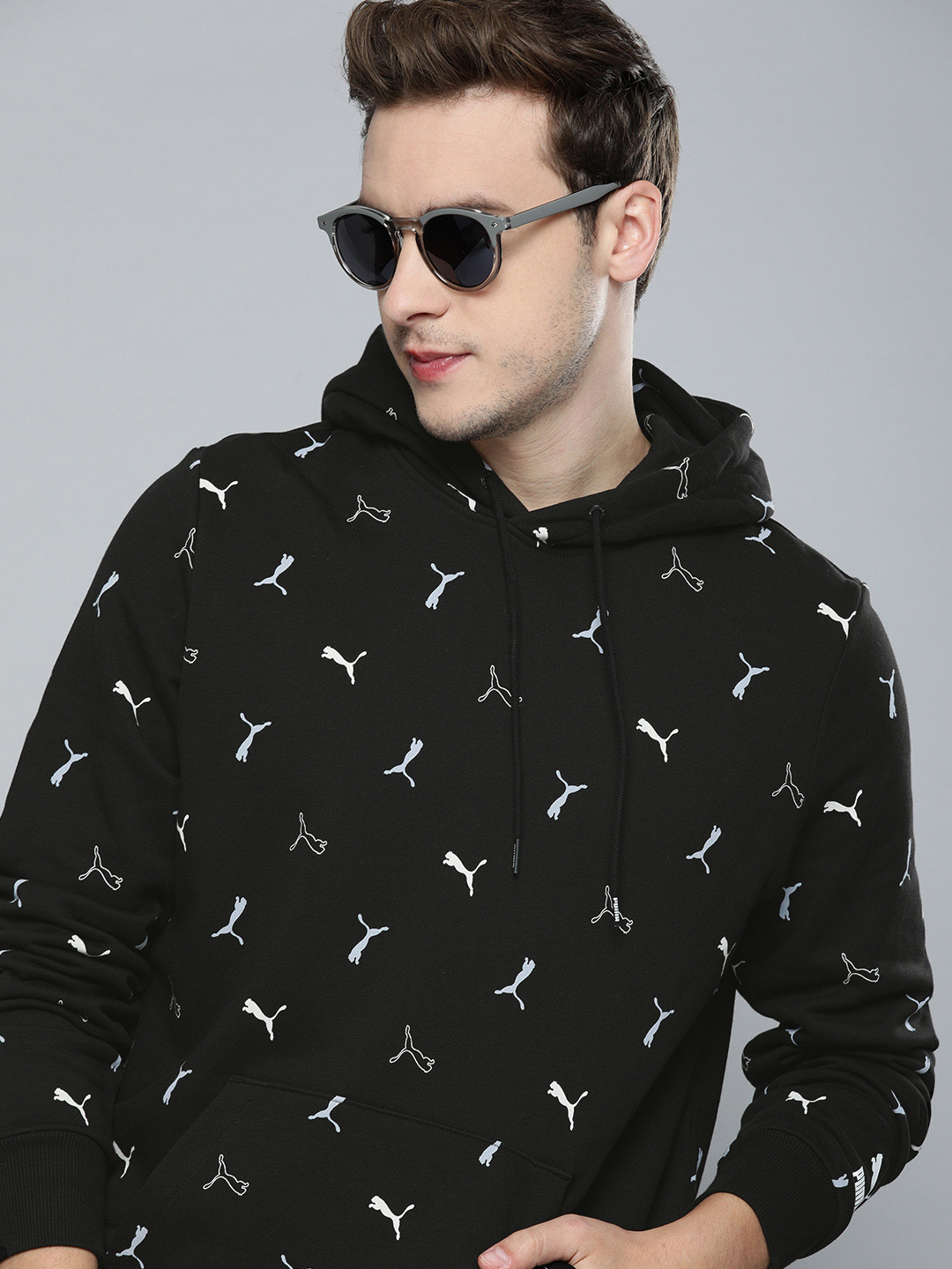 

Puma Men Regular Fit CG Printed Hooded Sweatshirt, Black