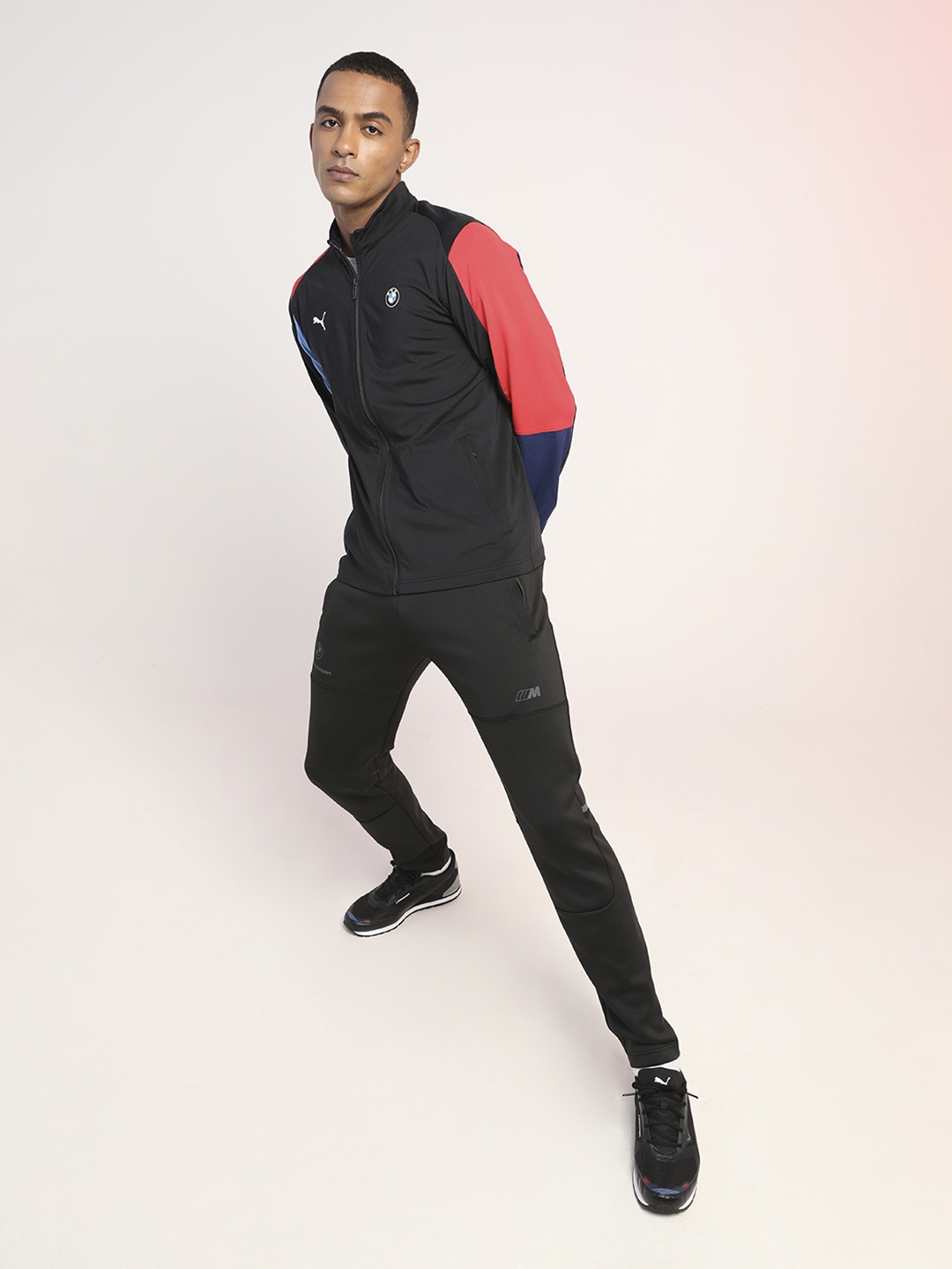 

PUMA Motorsport Men Black BMW M dryCELL Slim Fit Track Motorsports Jacket