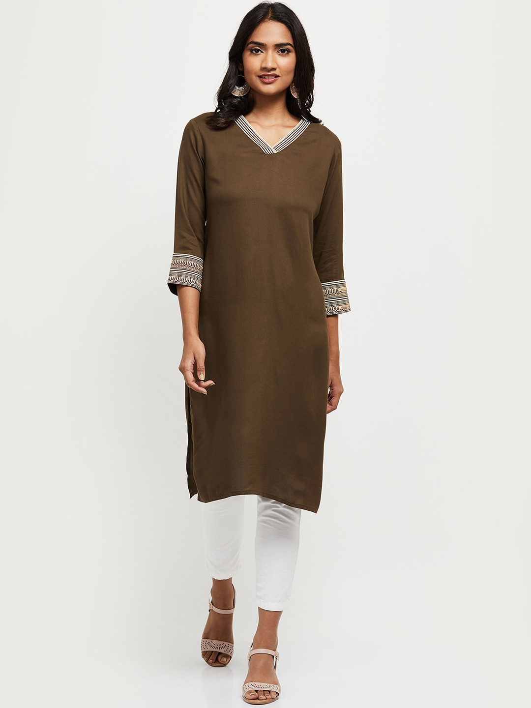 

max Women Brown Kurta