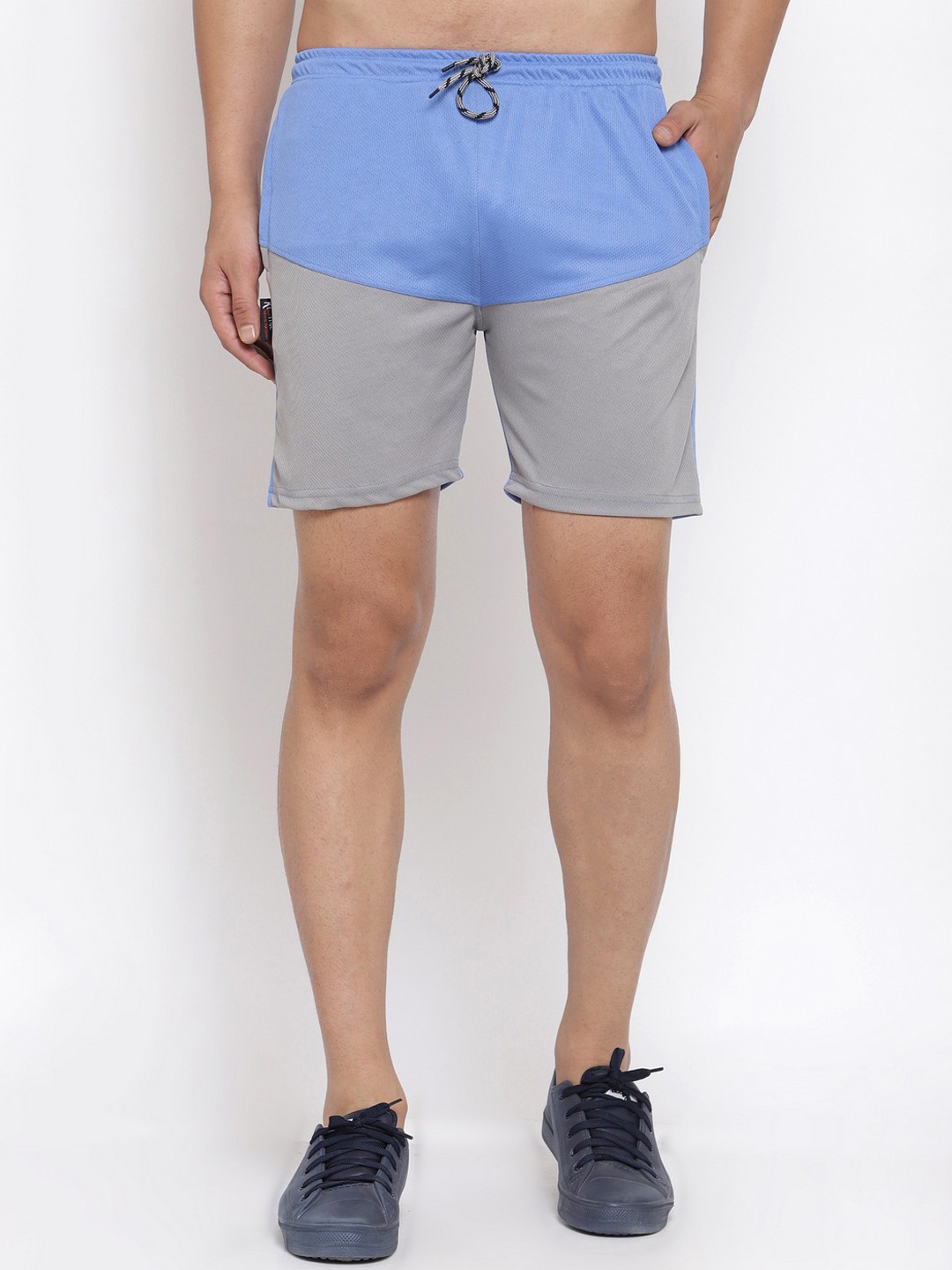 

KLOTTHE Men Blue Colourblocked Regular Shorts