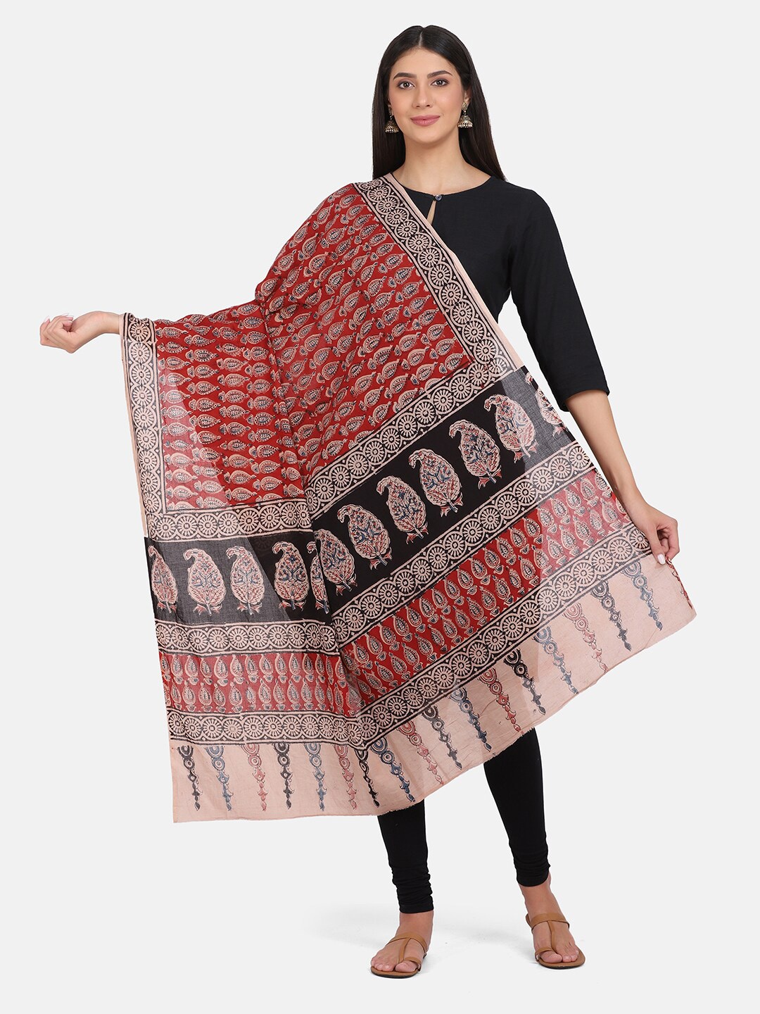 

THE WEAVE TRAVELLER Women Red Printed