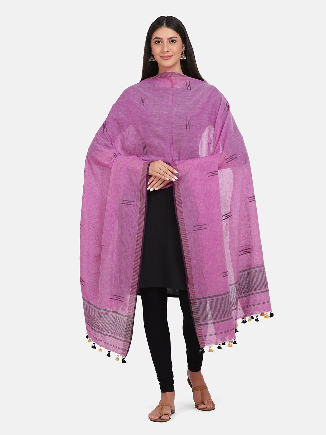 

THE WEAVE TRAVELLER Women Mauve Woven Design