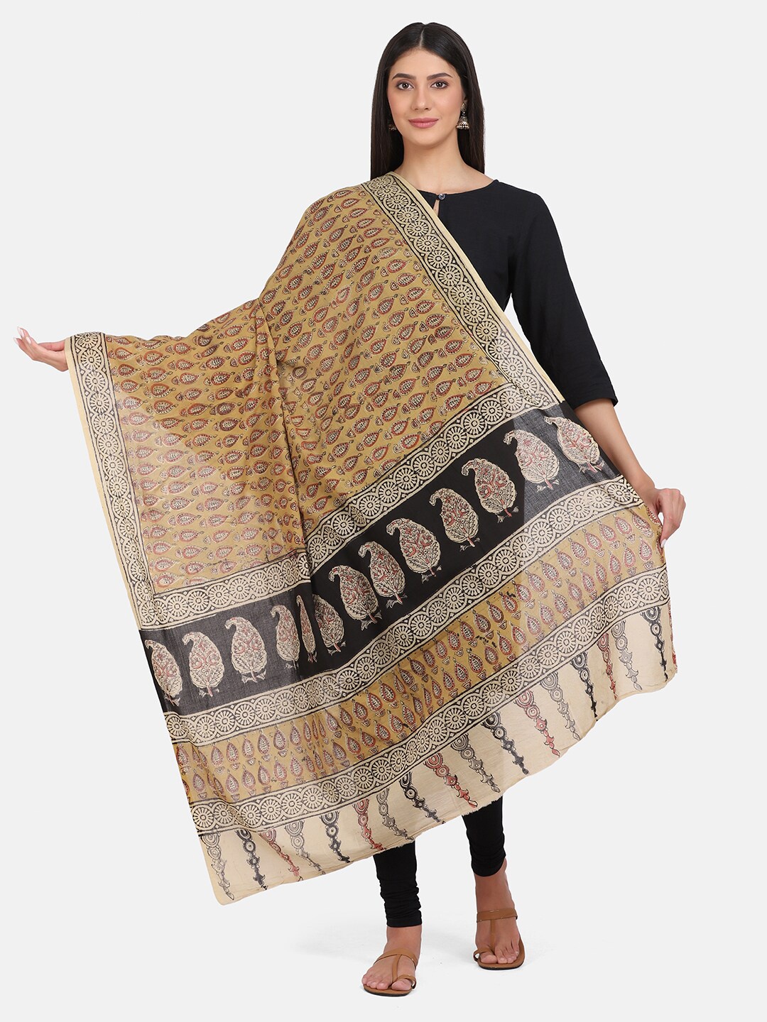 

THE WEAVE TRAVELLER Women Mustard Printed