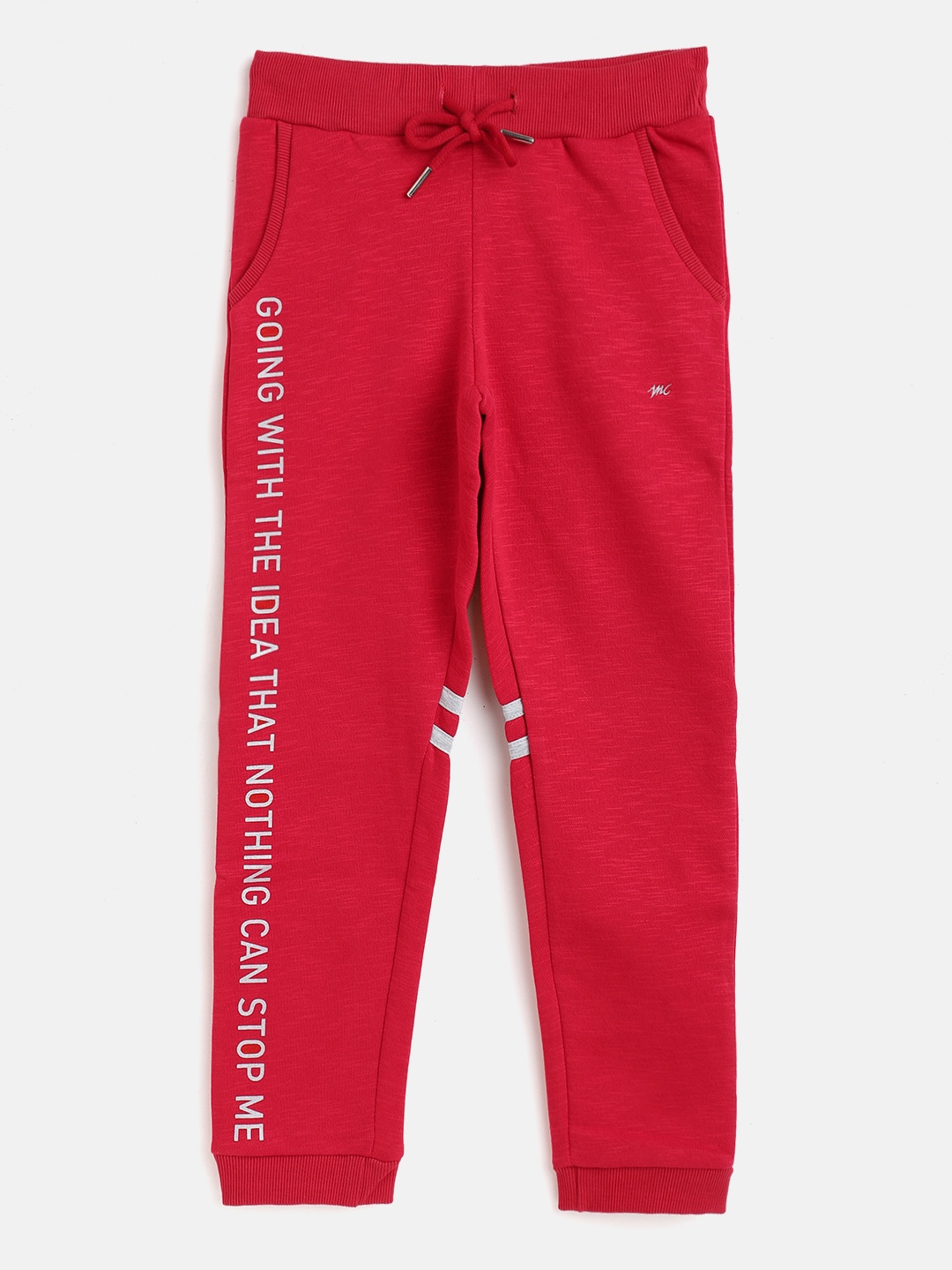 

Monte Carlo Girls Red & Silver Typography Print Joggers with Contrast Taping