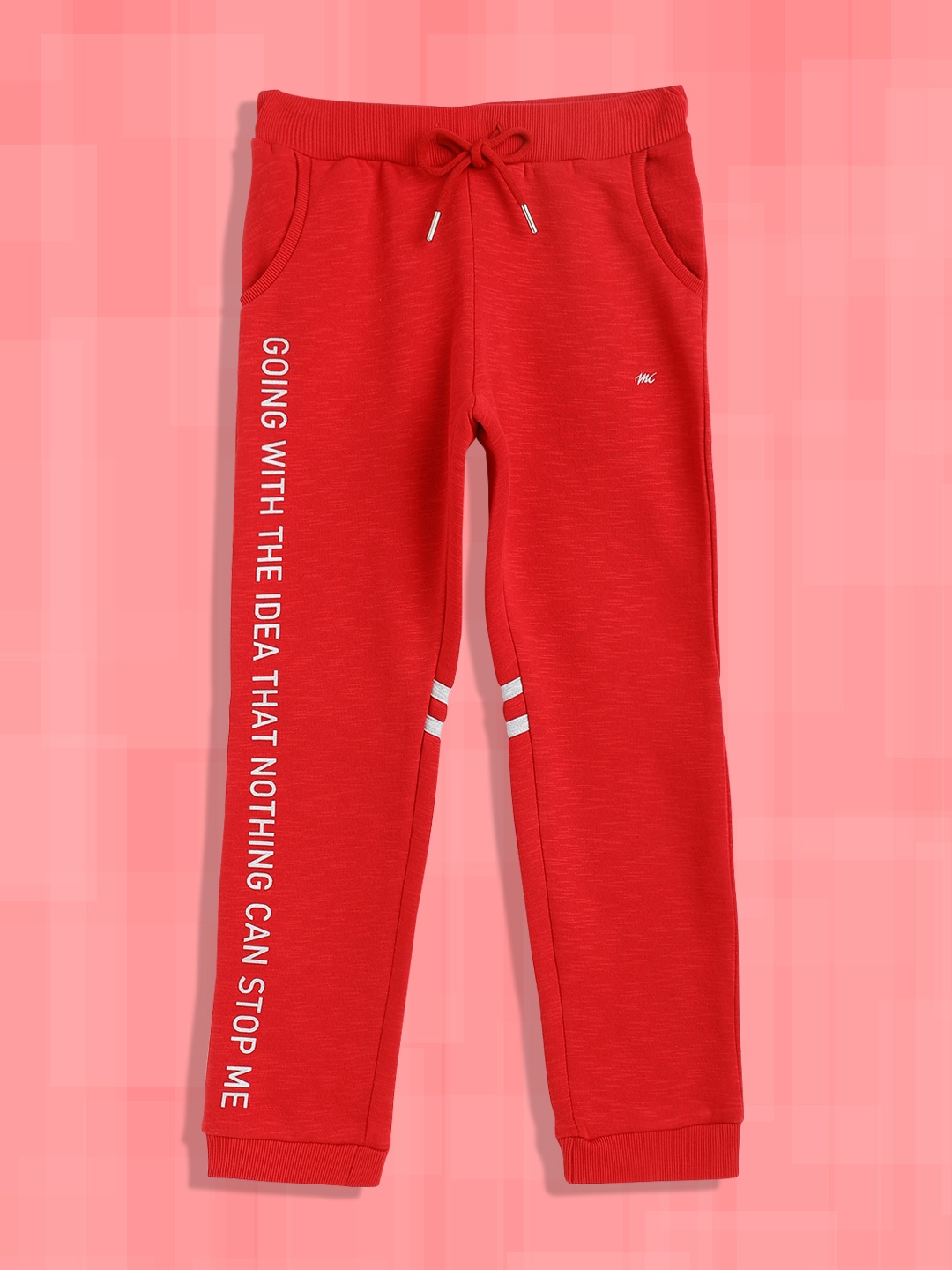 

Monte Carlo Girls Pink & Silver Typography Print Joggers with Contrast Taping