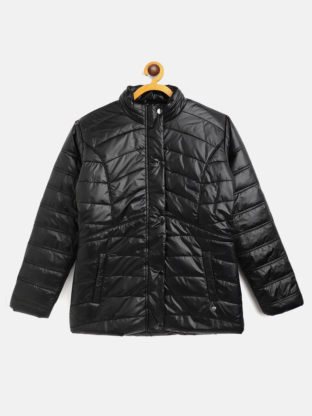 

Monte Carlo Girls Black Solid Padded Jacket