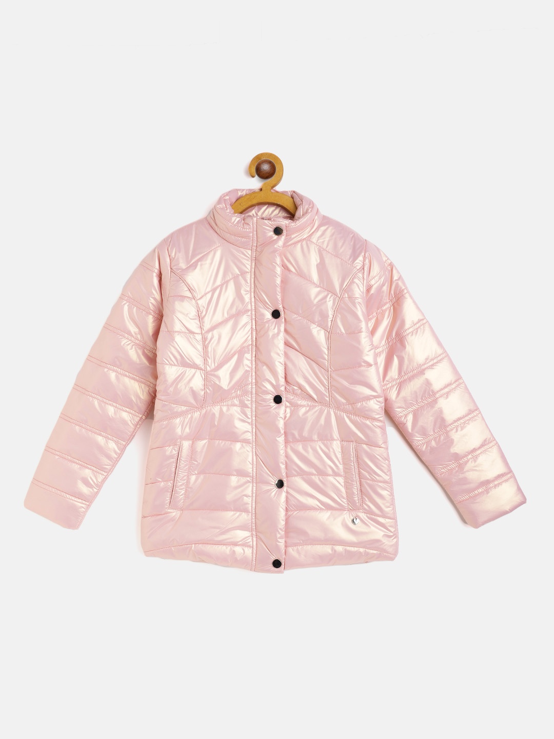 

Monte Carlo Girls Pink Solid Puffer Jacket
