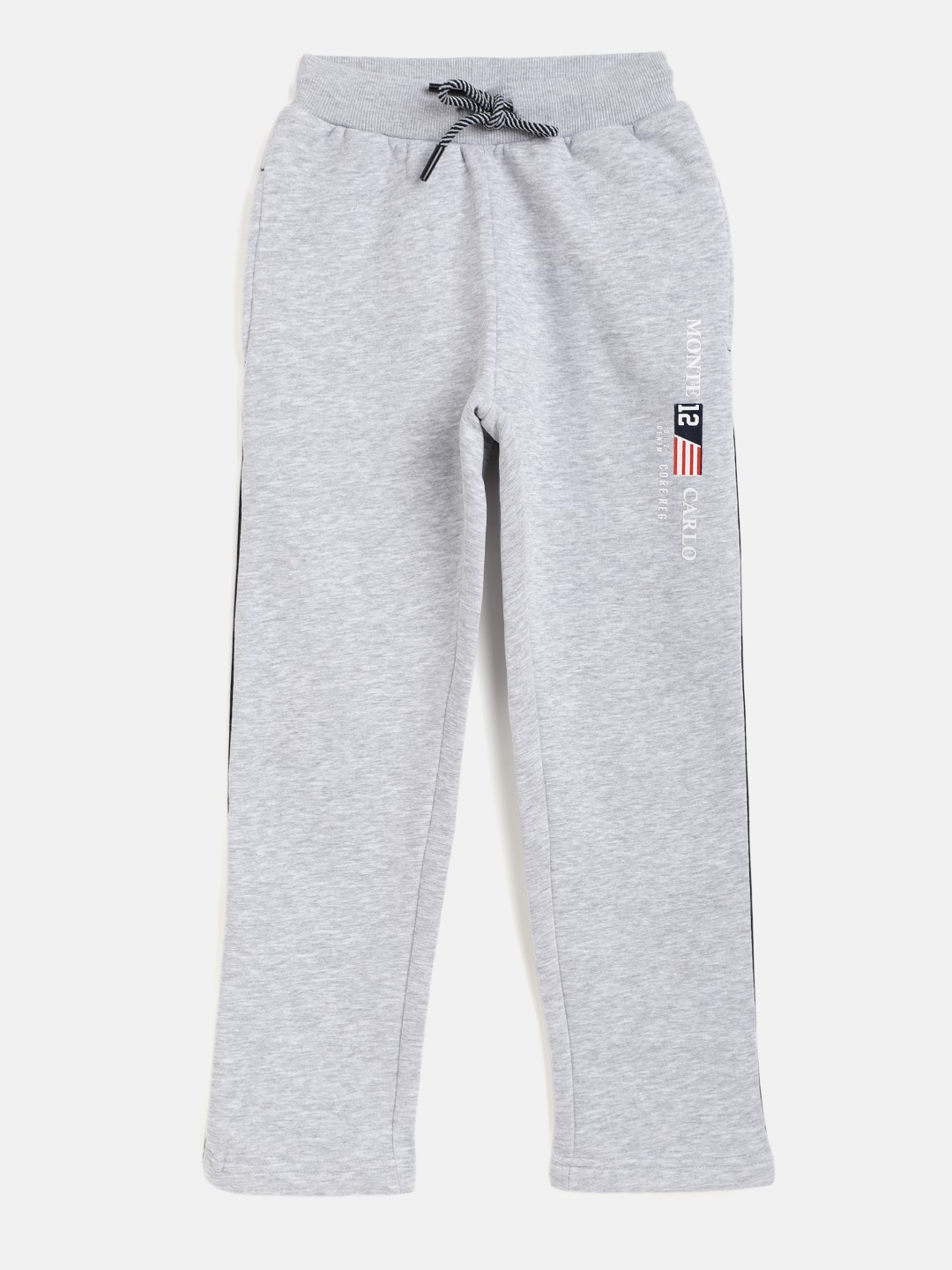 

Monte Carlo Boys Grey Melange Solid Track Pants
