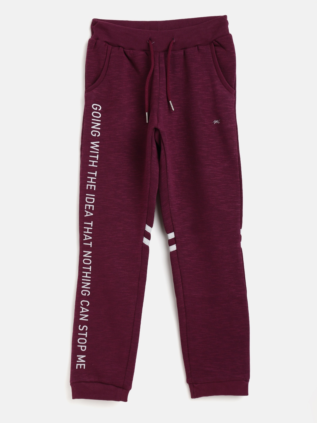 

Monte Carlo Girls Burgundy Grindle Effect Joggers with Side Taping Detail