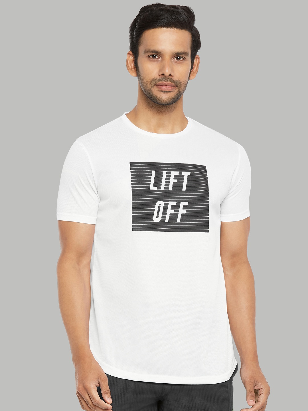 

People Men Off White Typography Printed Cotton T-shirt