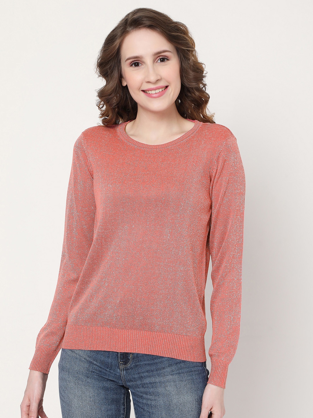 

Vero Moda Women Pink Solid Amby Pullover Sweater