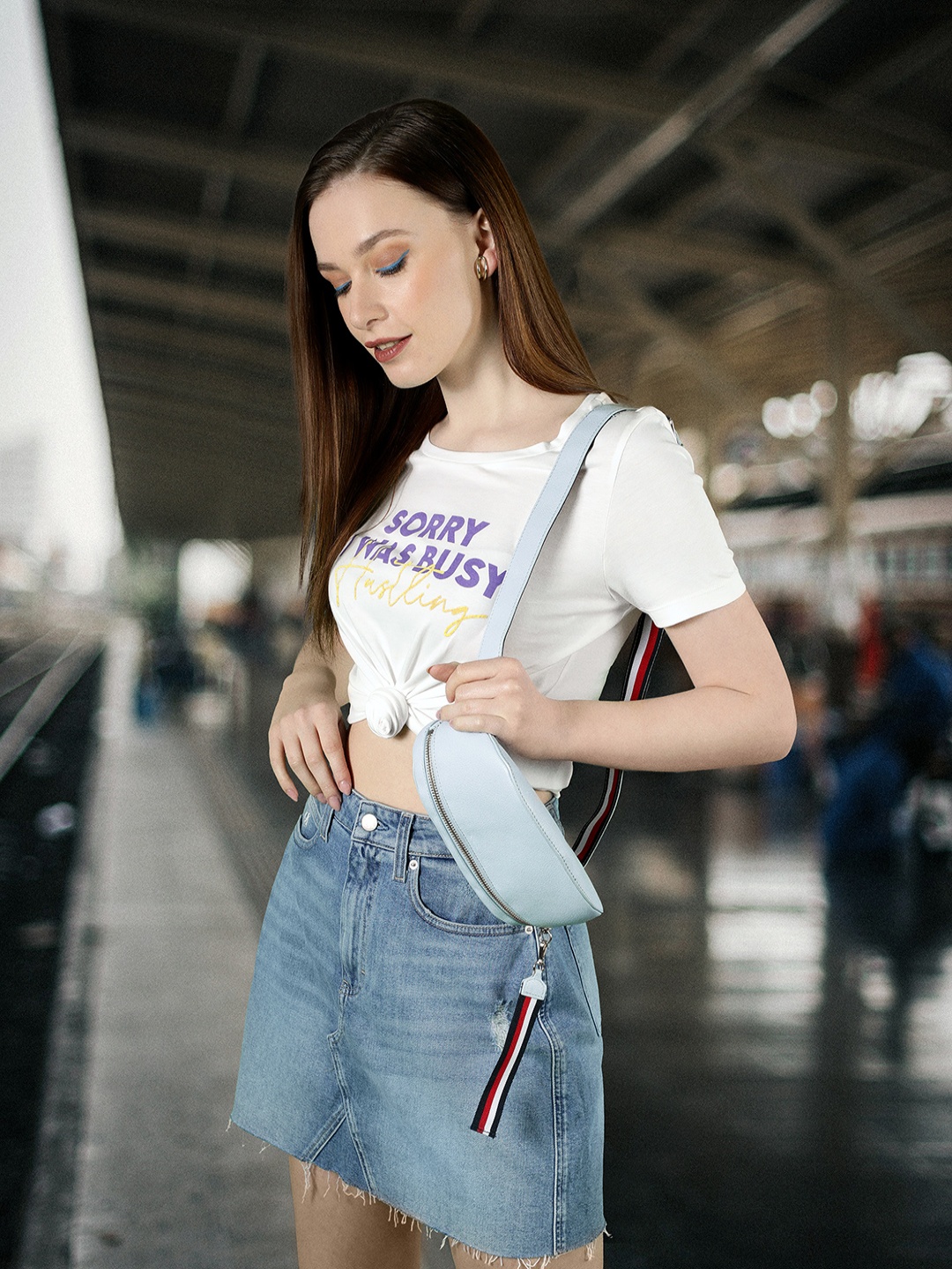 

Vero Moda Women White Typography Printed Pure Cotton T-shirt