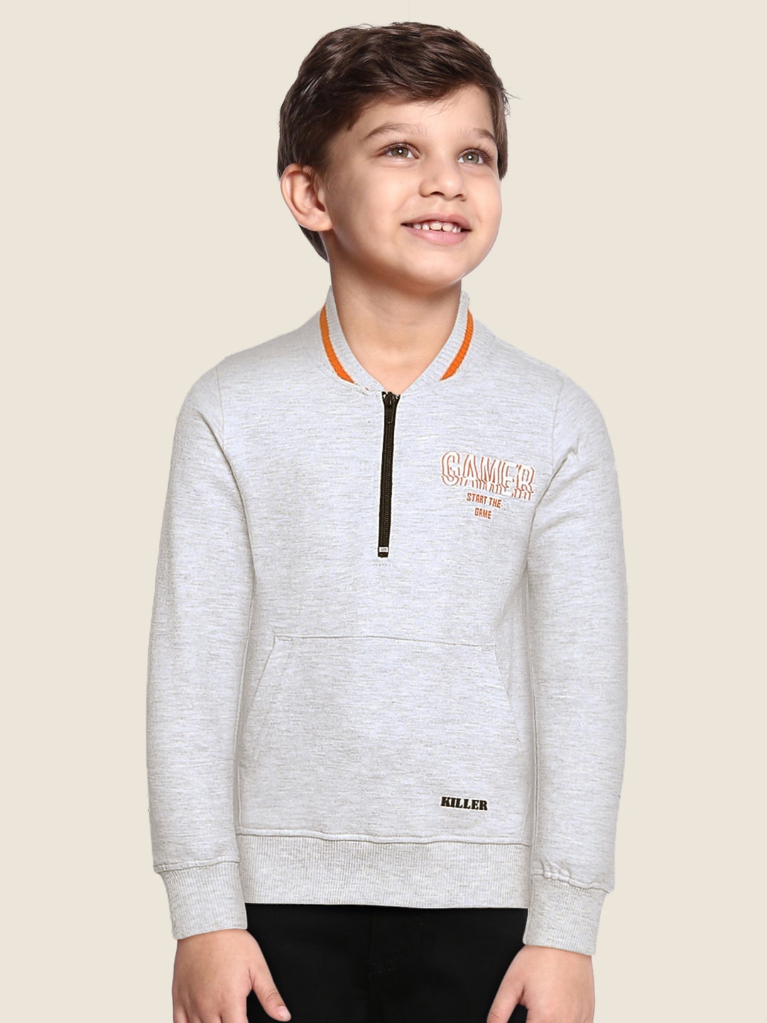 

Killer Boys Beige Pure Cotton Sweatshirt