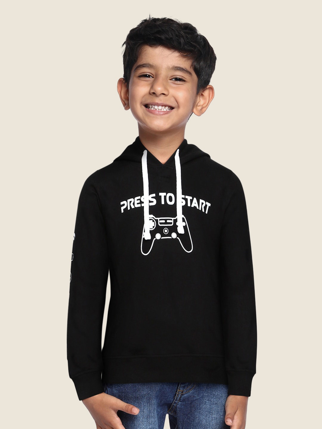 

Killer Boys Black Printed Hooded Sweatshirt