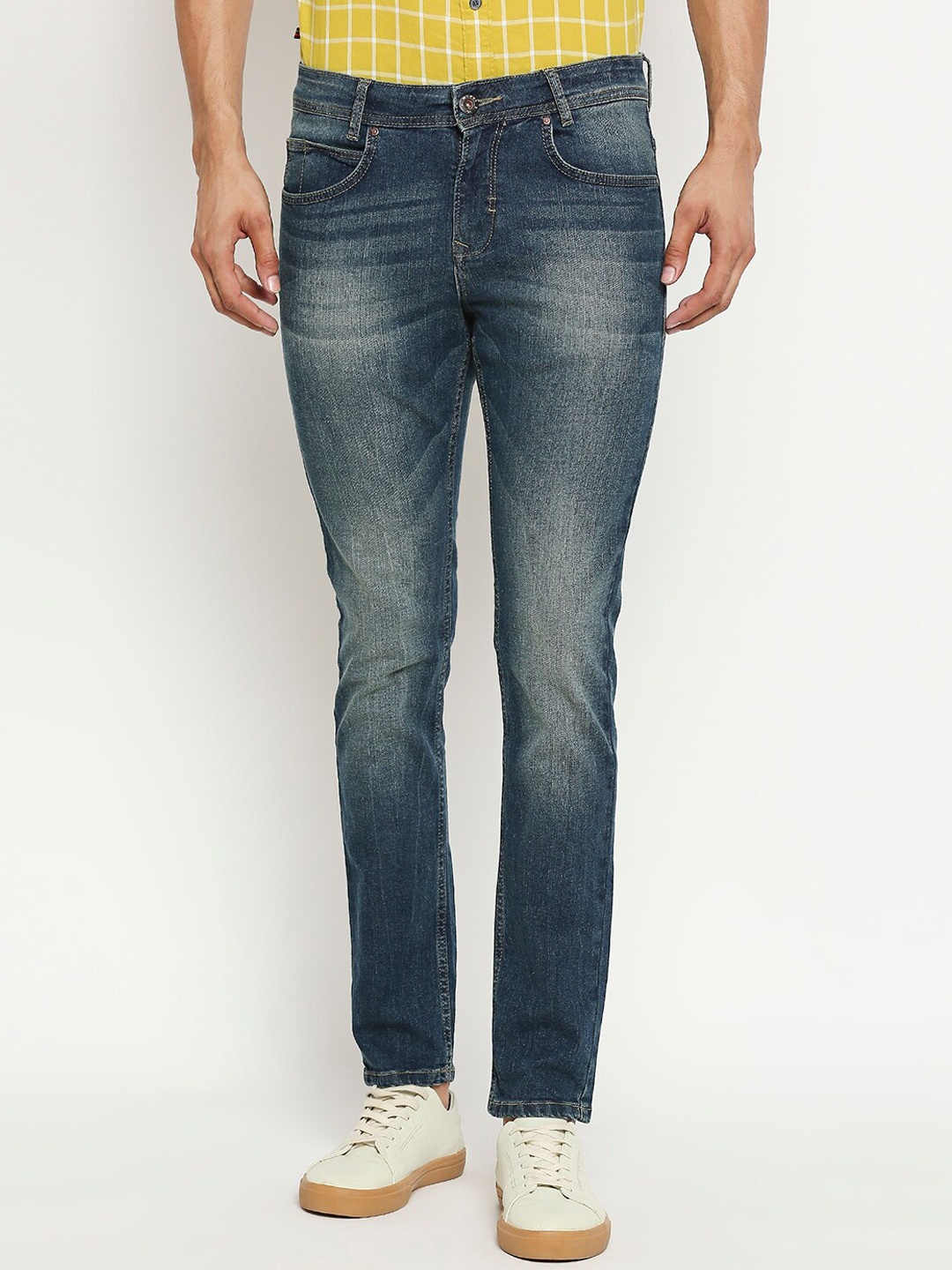

Mufti Men Blue Skinny Fit Heavy Fade Stretchable Jeans
