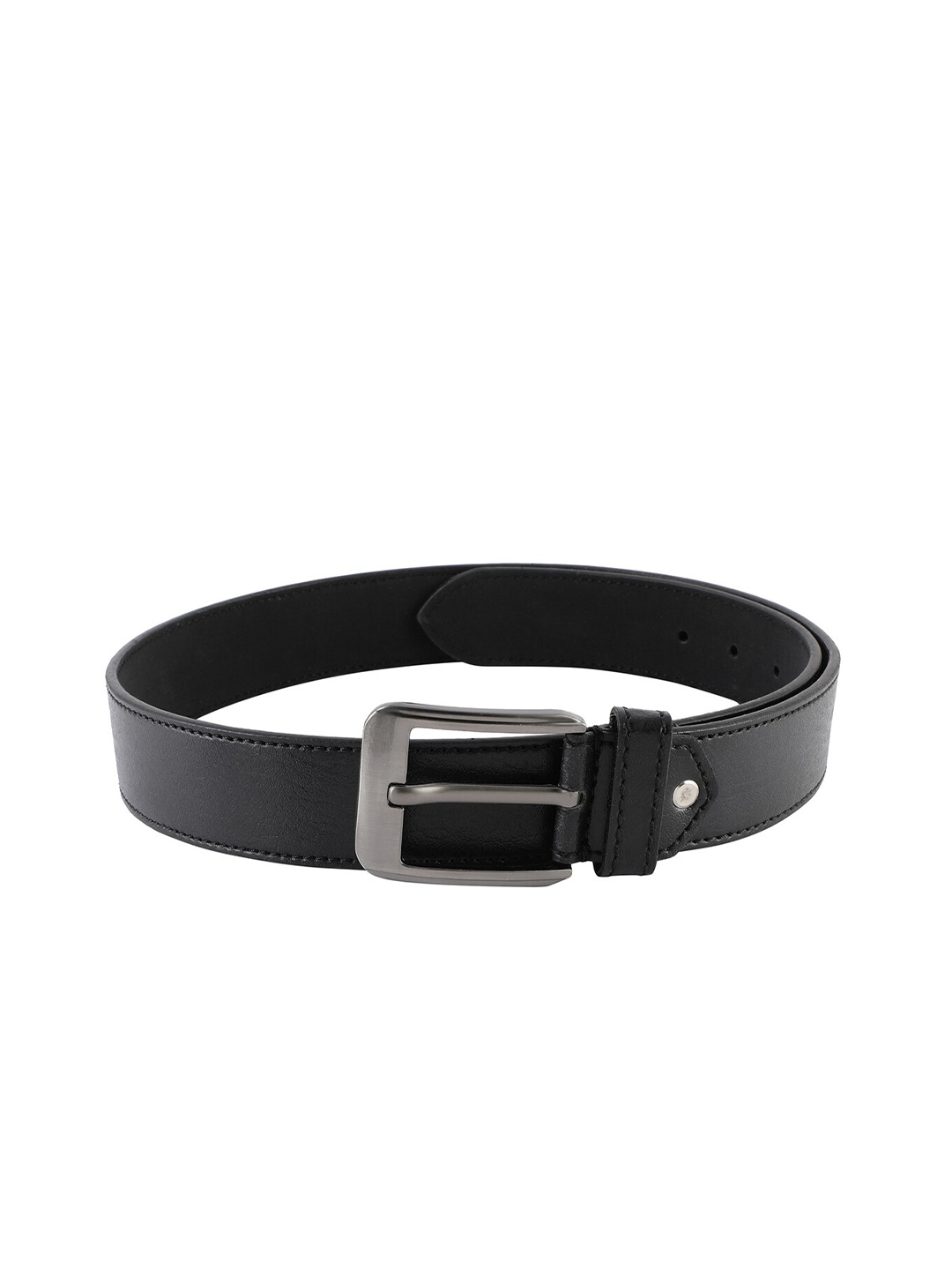 

ZEVORA Men Black Textured PU Belt
