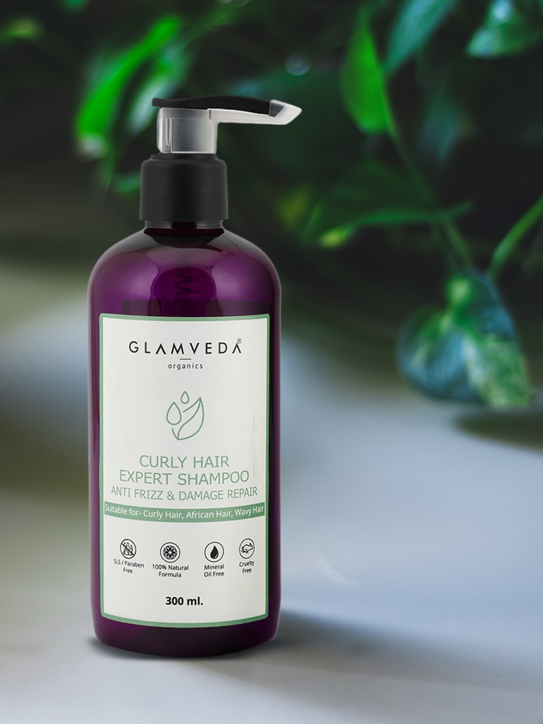 

GLAMVEDA Women Purple Curly Hair Expert Damage Repair & Anti Frizz Shampoo 300 ML