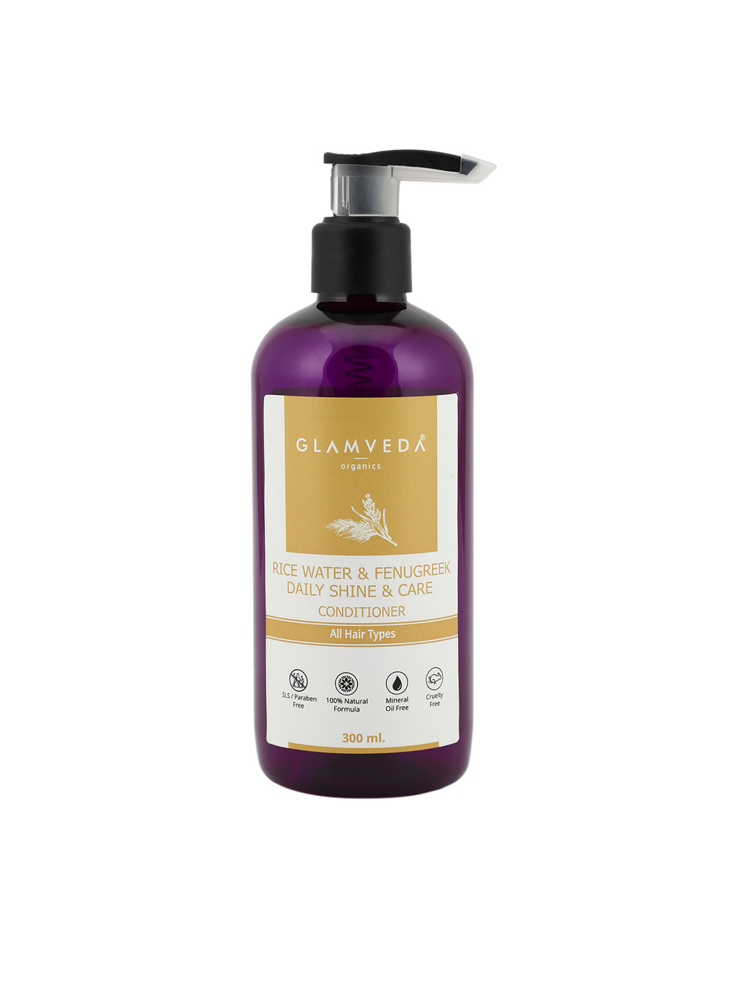 

GLAMVEDA Women Purple Daily Shine Conditioner Rice Water & Fenugreek 300 ML